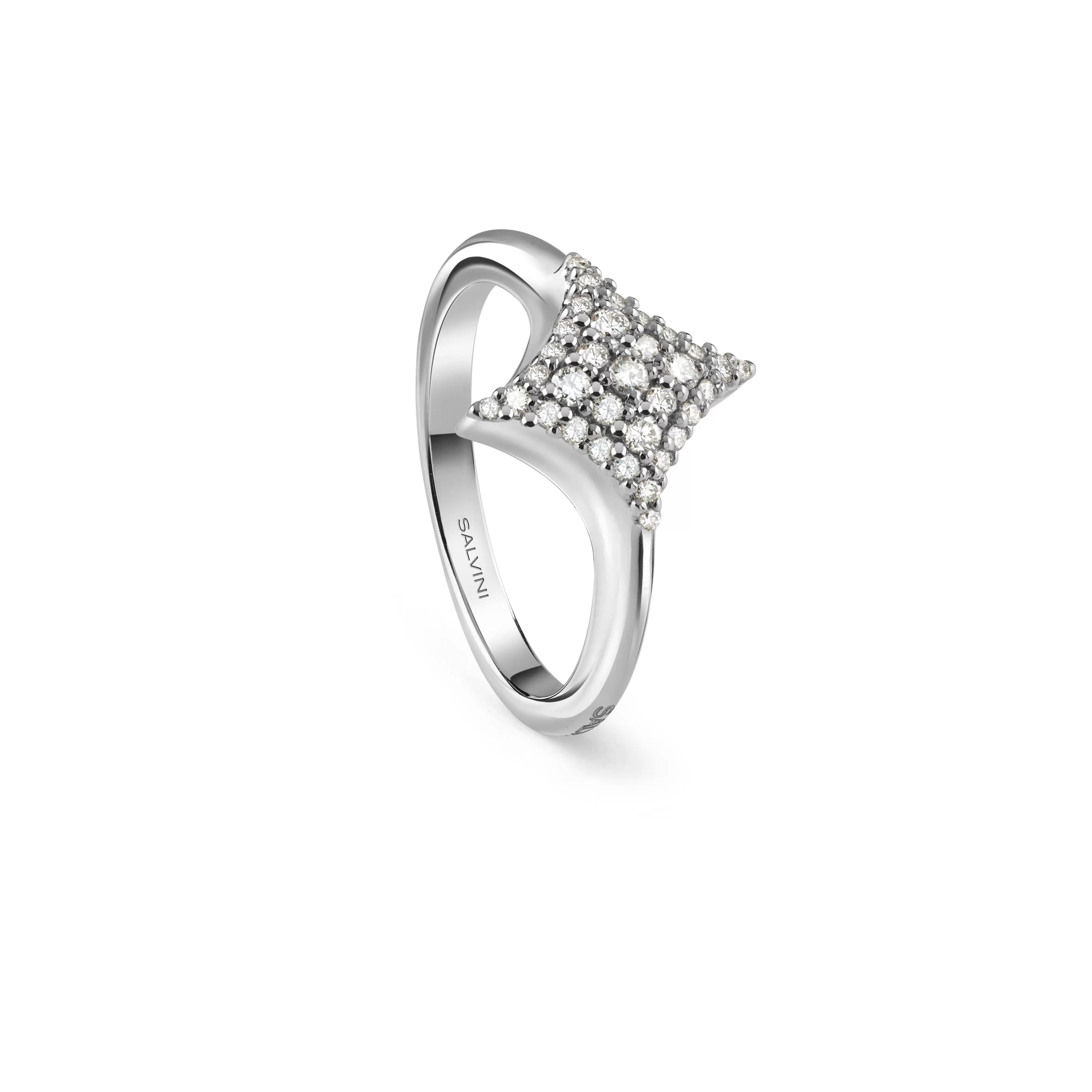 Salvini gioielli Anello in oro bianco con diamanti^ Luce | Anelli