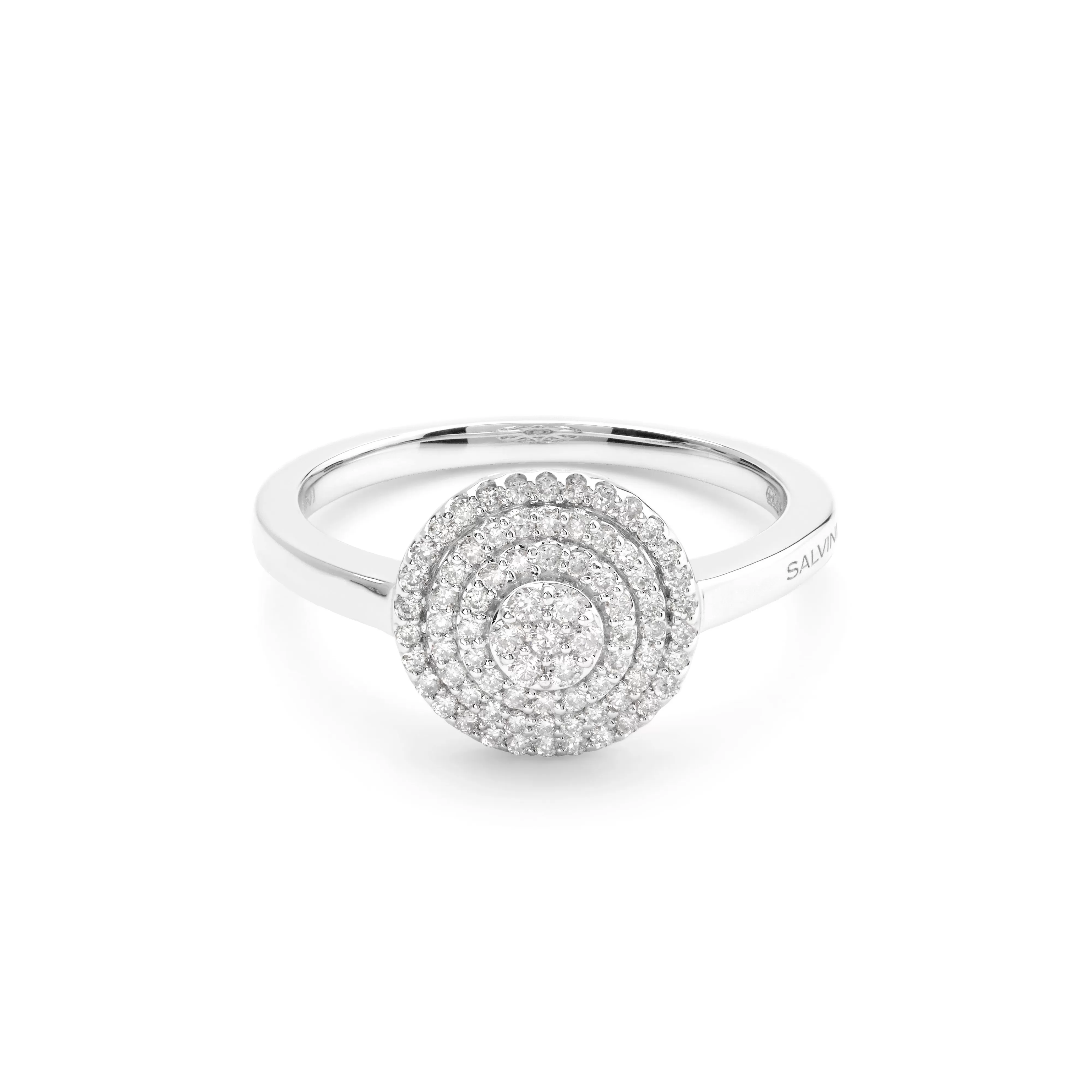 Salvini gioielli Anello in oro bianco con diamanti, 10.00 mm.^ Anelli | Bagliori