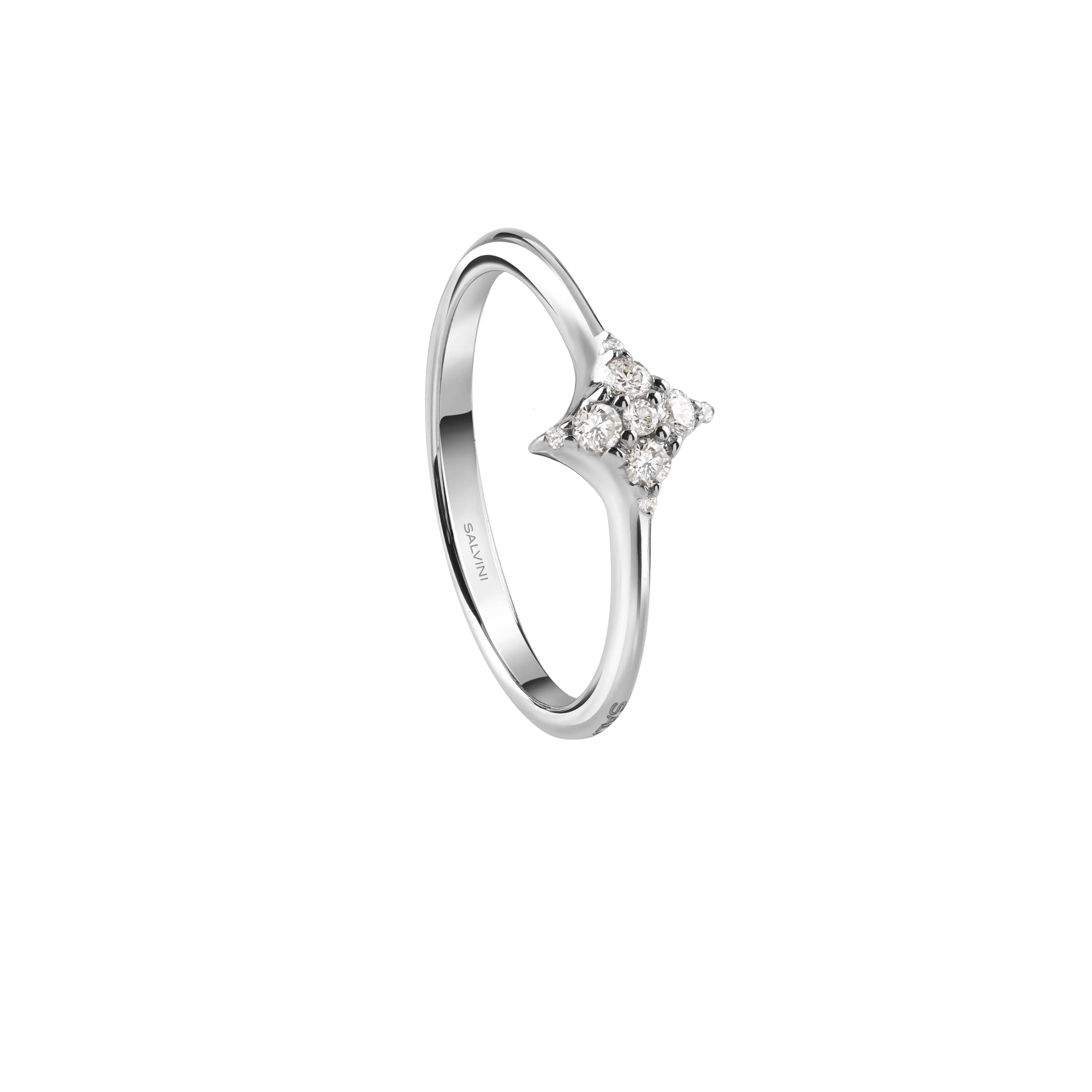 Salvini gioielli Anello in oro bianco con diamanti^ Luce | Anelli