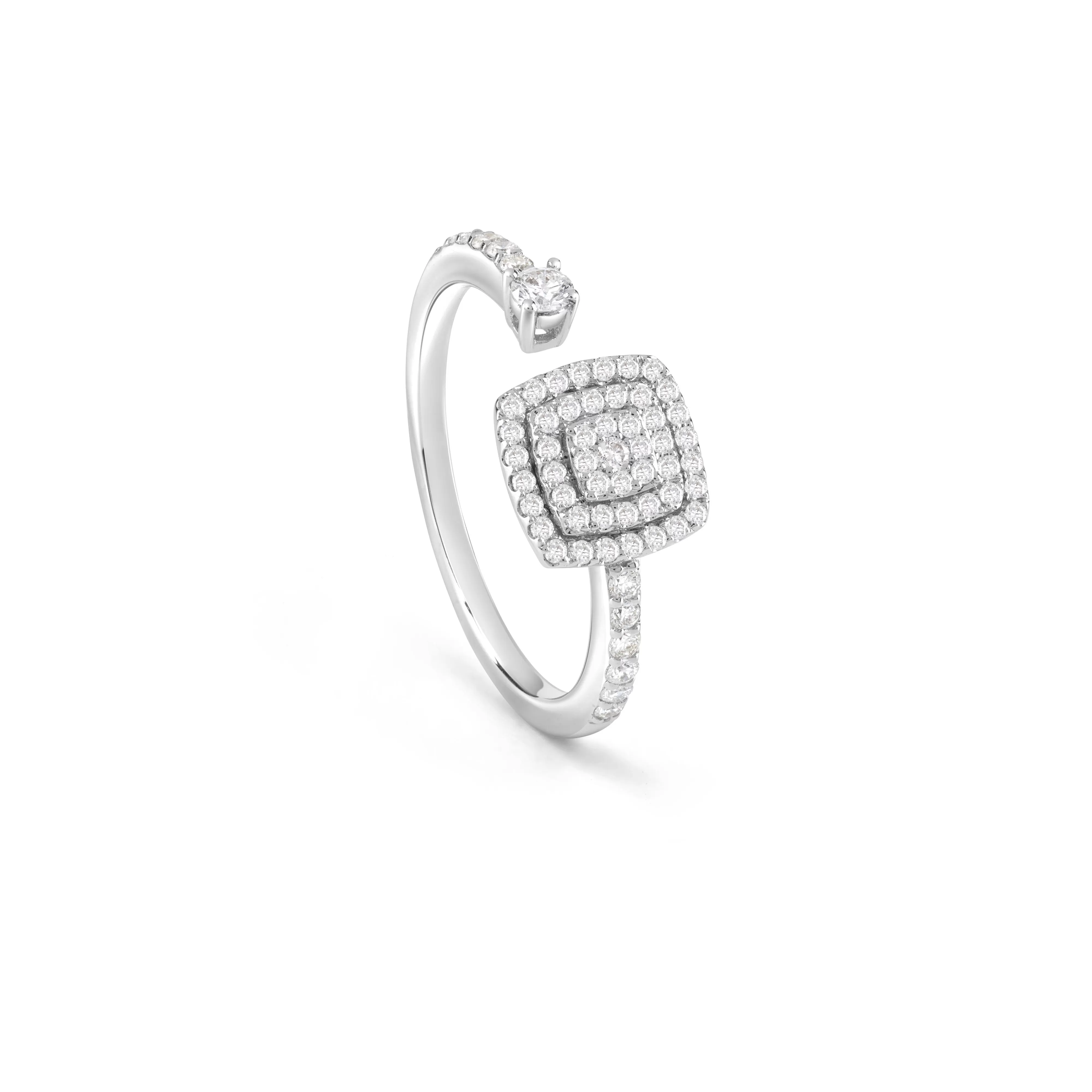 Salvini gioielli Anello in oro bianco con diamanti, 7.90 mm.^ Bagliori | Anelli