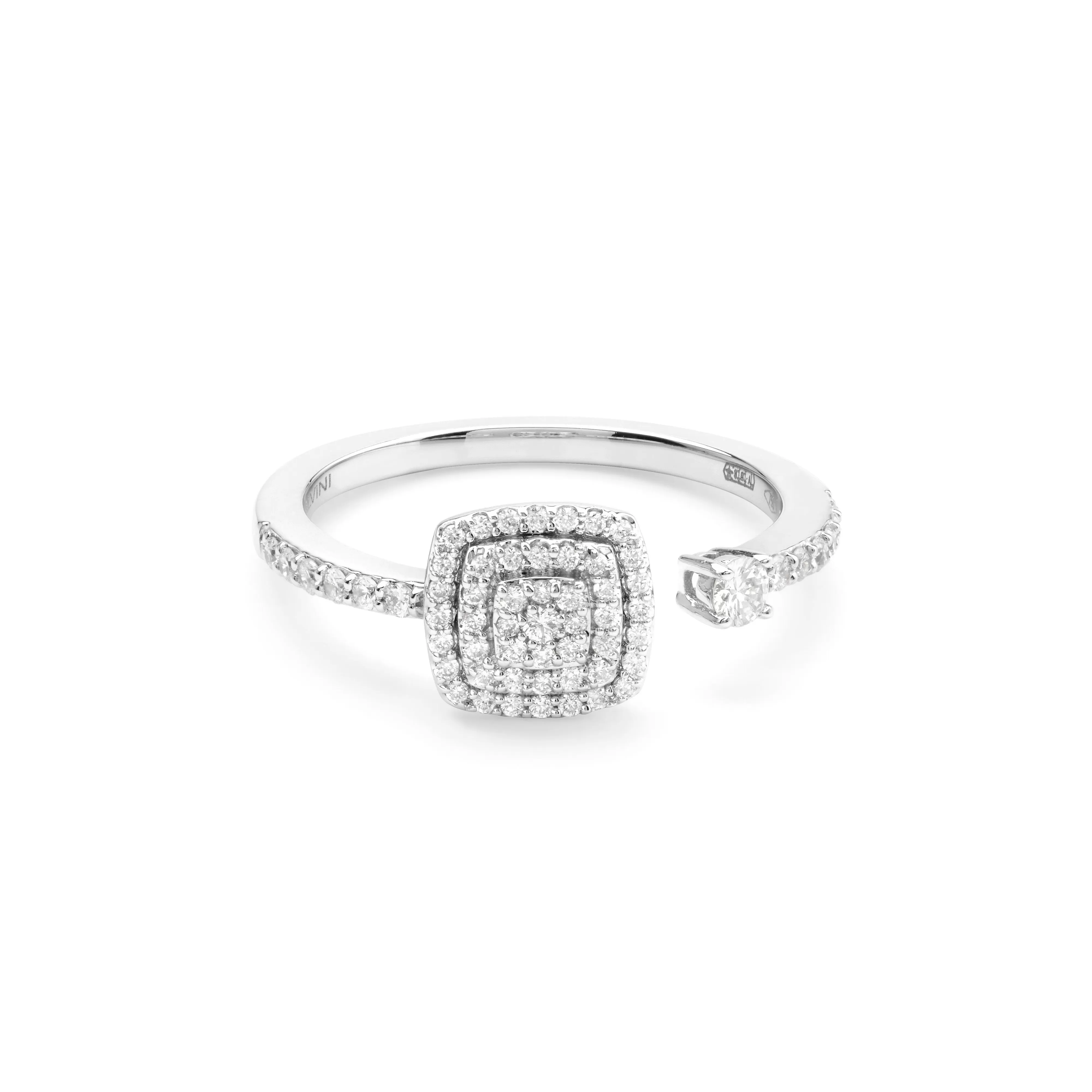 Salvini gioielli Anello in oro bianco con diamanti, 7.90 mm.^ Bagliori | Anelli