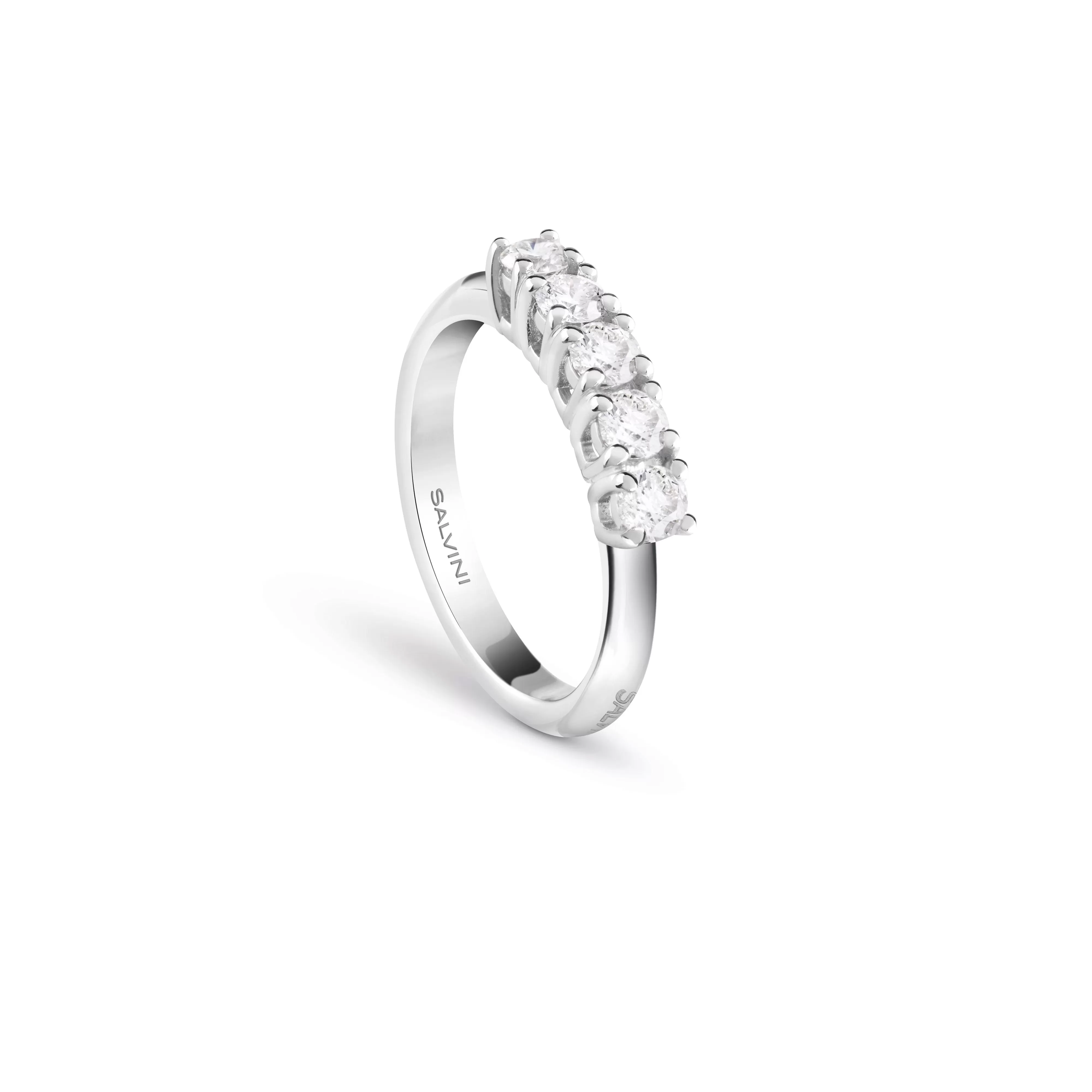 Salvini gioielli Anello in oro bianco con diamanti, colore G, purezza SI^ Anelli | Desideria