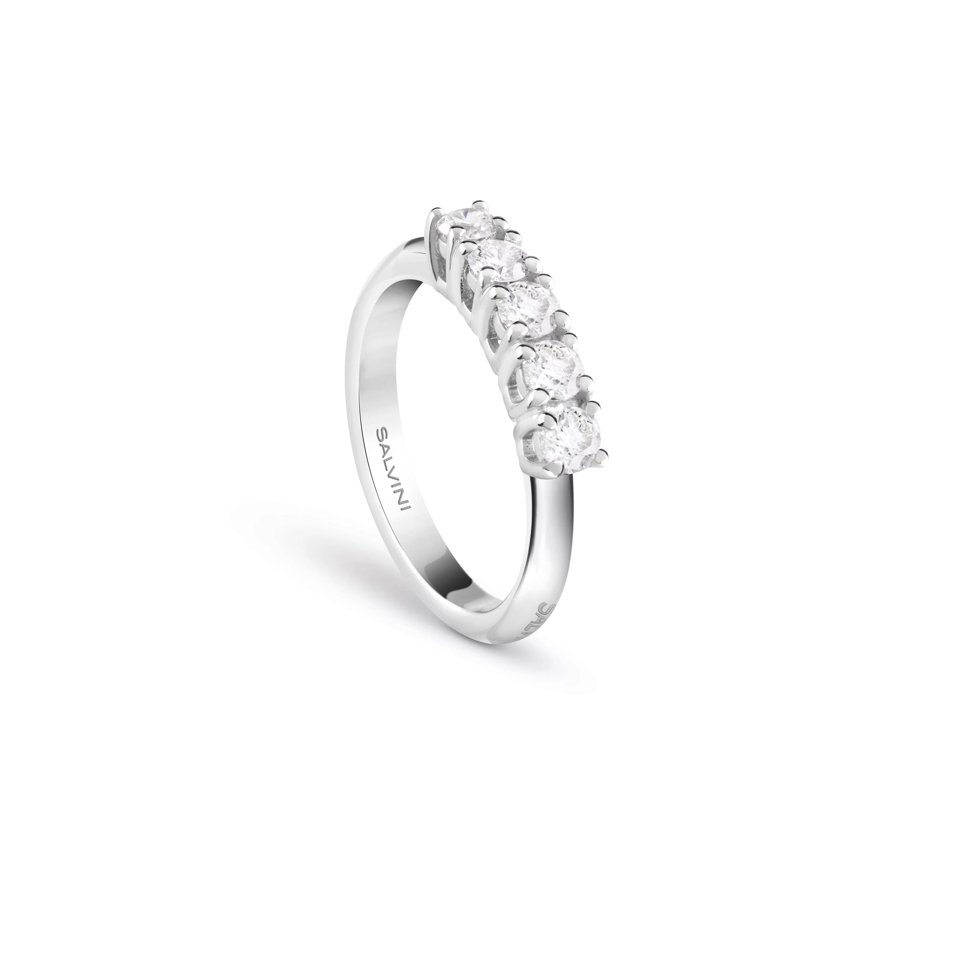Salvini gioielli Anello in oro bianco con diamanti, colore G, purezza SI^ Anelli | Desideria