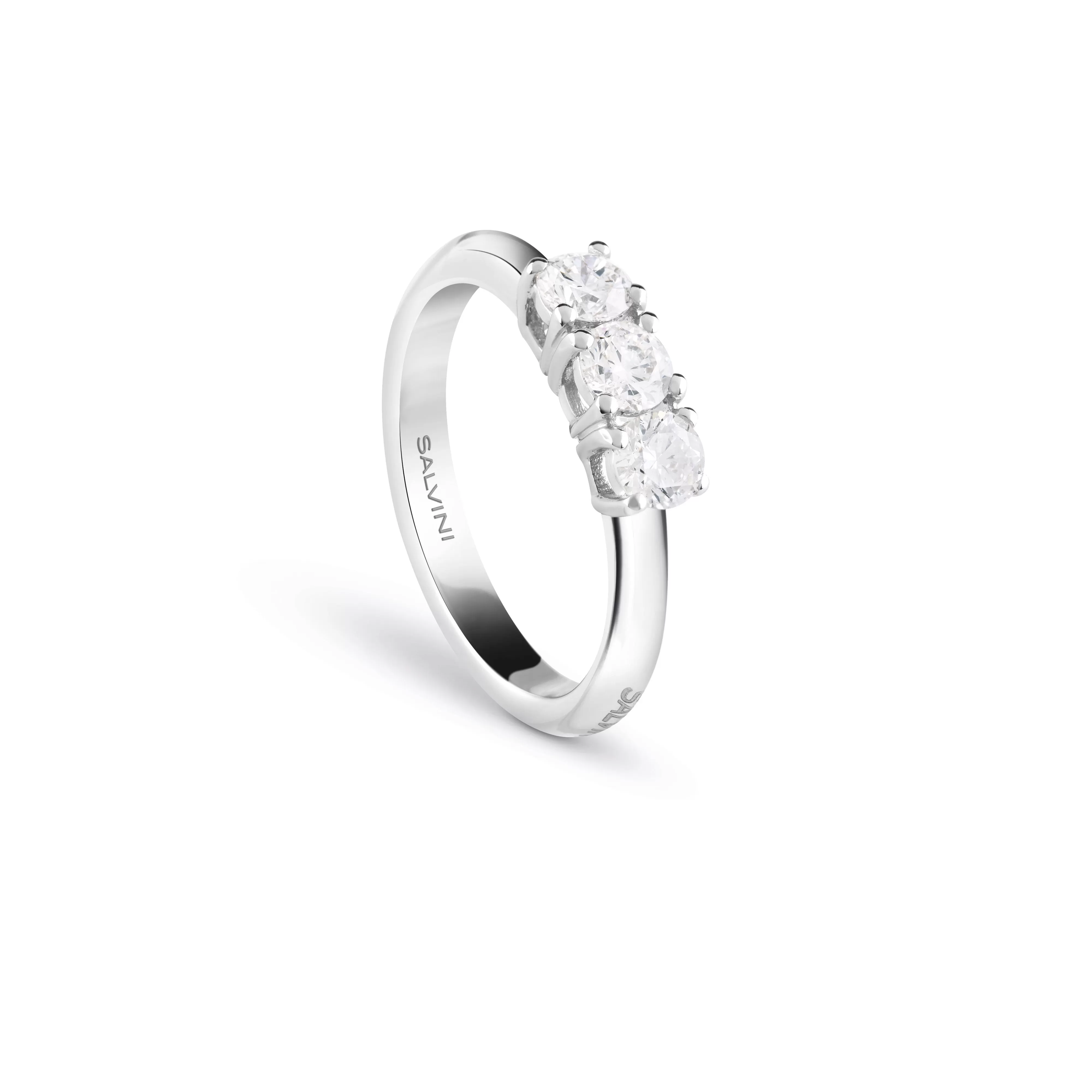 Salvini gioielli Anello in oro bianco con diamanti, colore G, purezza SI^ Anelli | Desideria