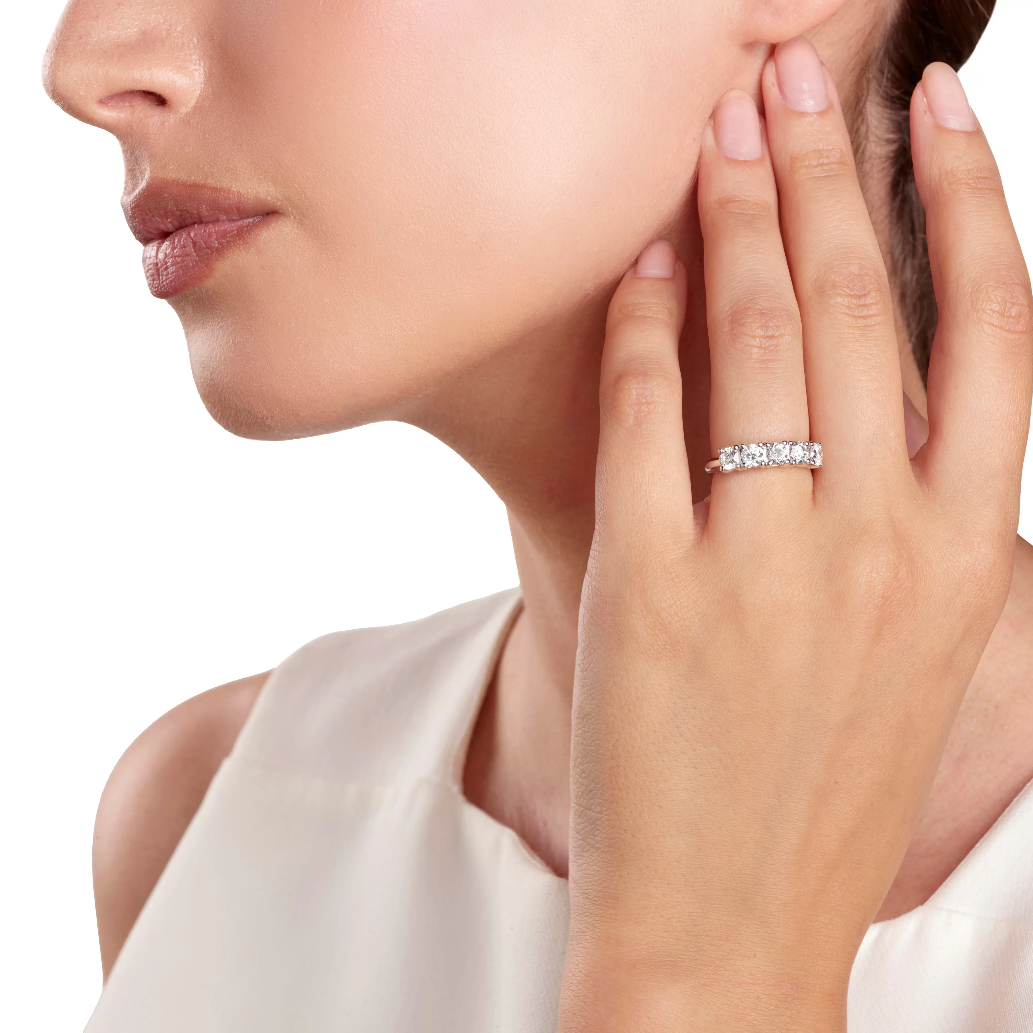 Salvini gioielli Anello in oro bianco con diamanti, colore G, purezza SI^ Anelli | Desideria