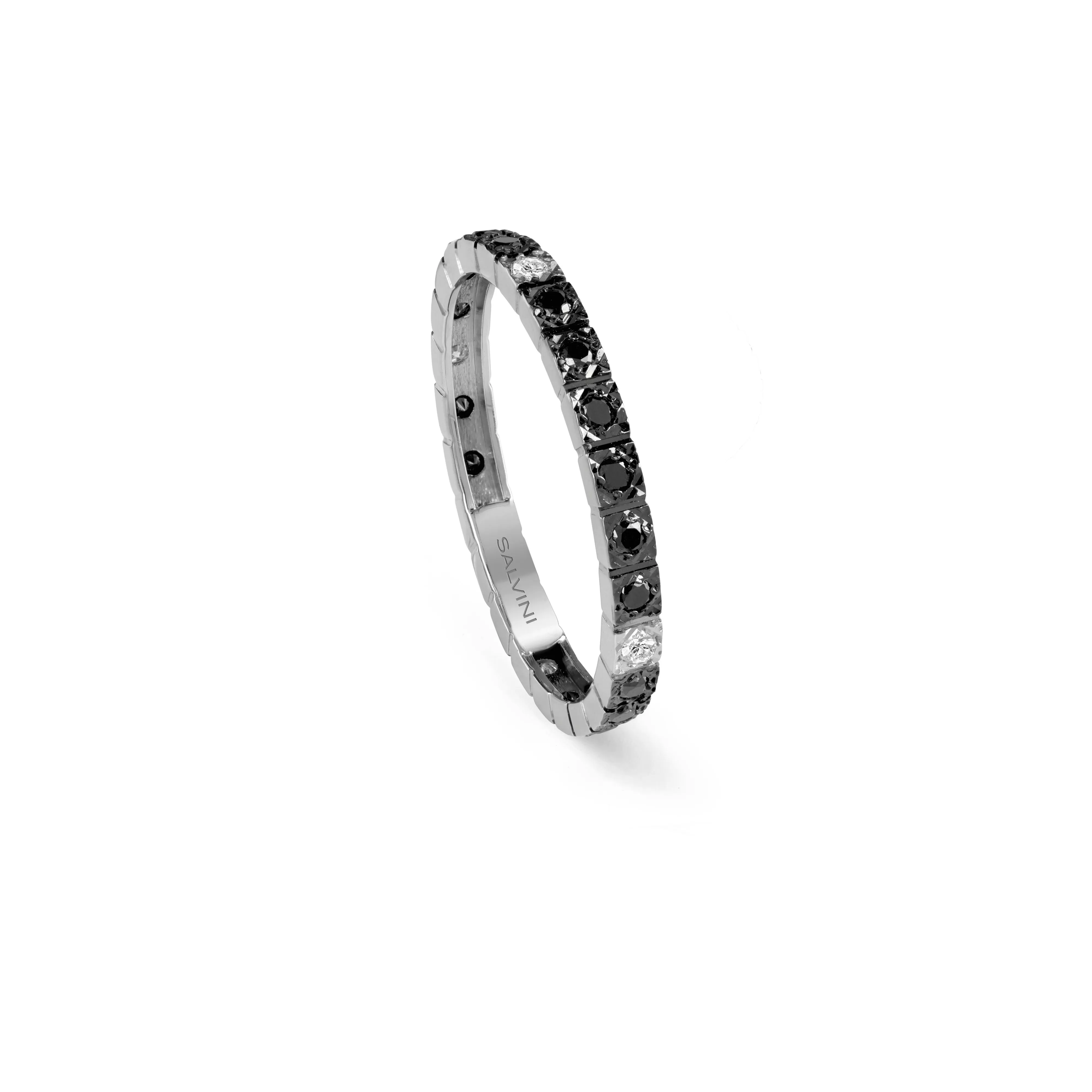 Salvini gioielli Anello in oro bianco con diamanti e diamanti black^ Anelli