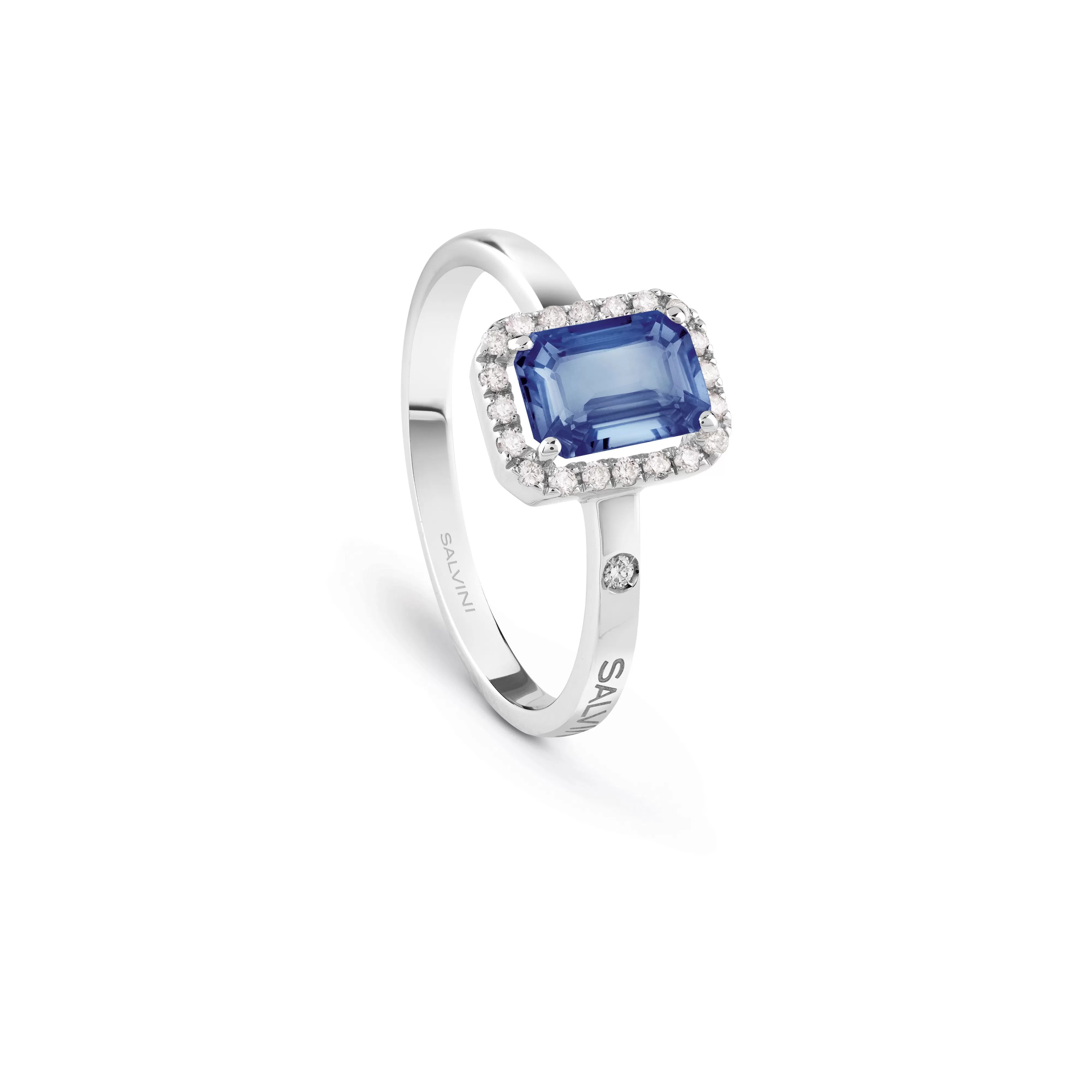 Salvini gioielli Anello in oro bianco con diamanti e tanzanite^ Sorrento | Anelli