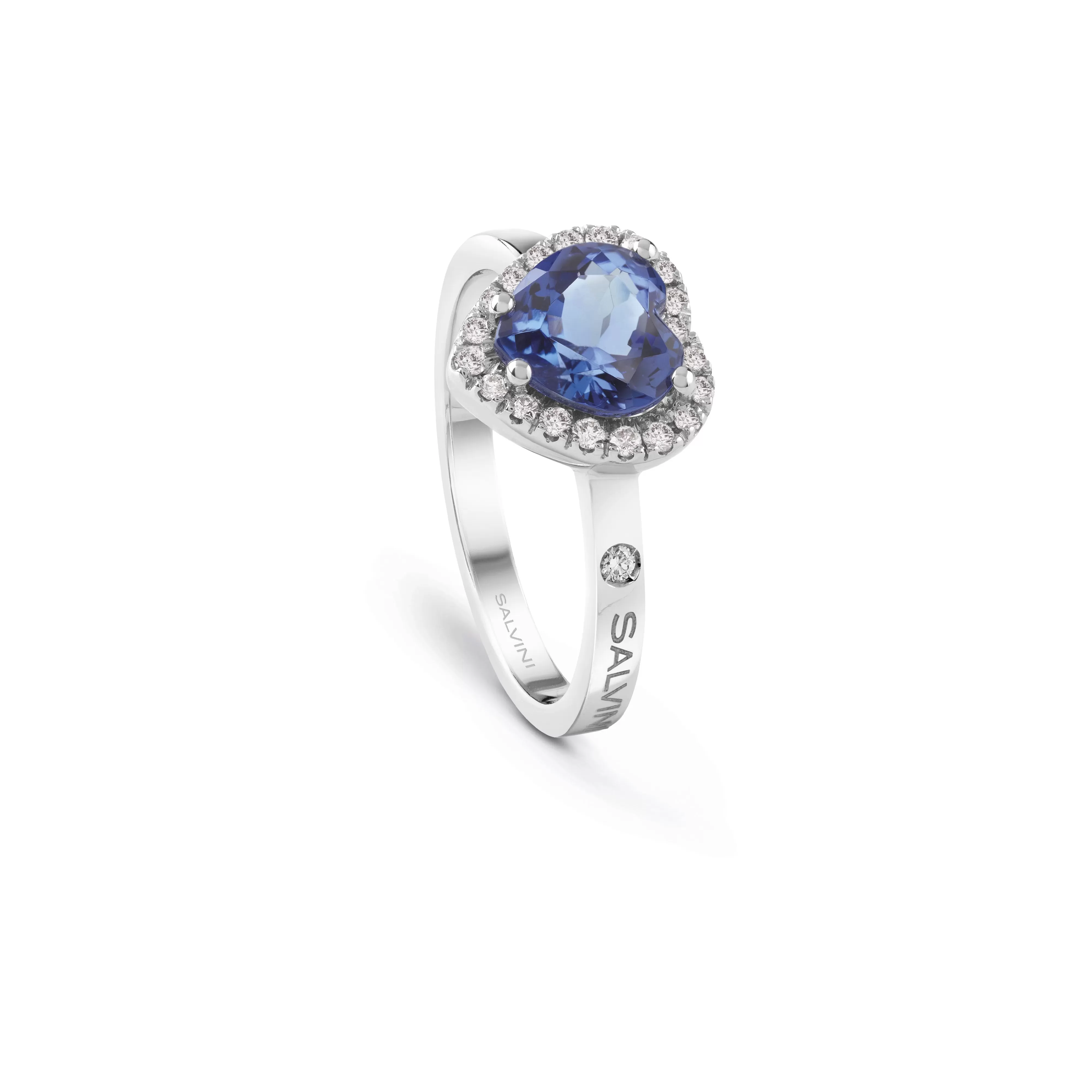 Salvini gioielli Anello in oro bianco con diamanti e tanzanite^ Sorrento | Anelli