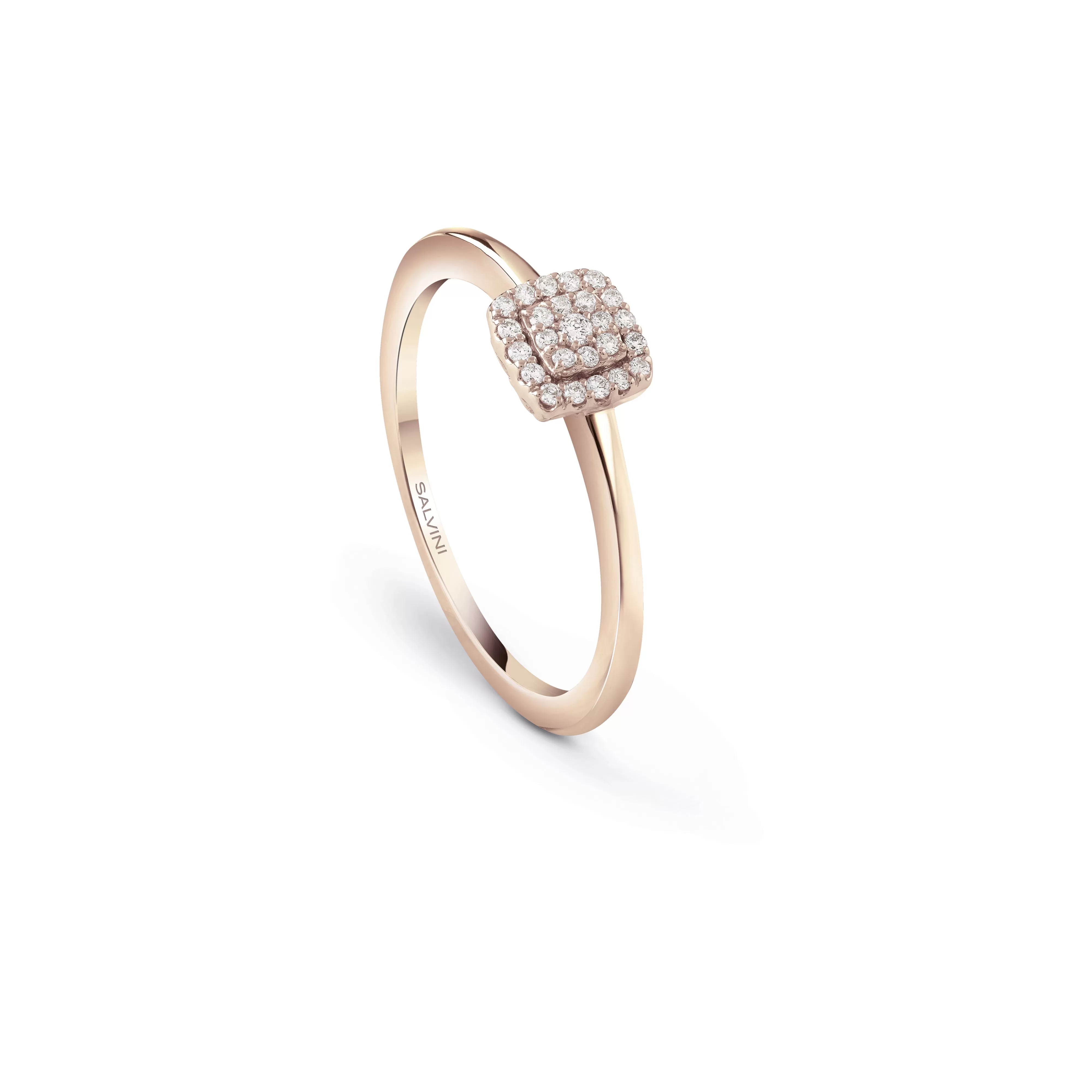 Salvini gioielli Anello in oro rosa con diamanti, 5.60 mm.^ Anelli | Bagliori