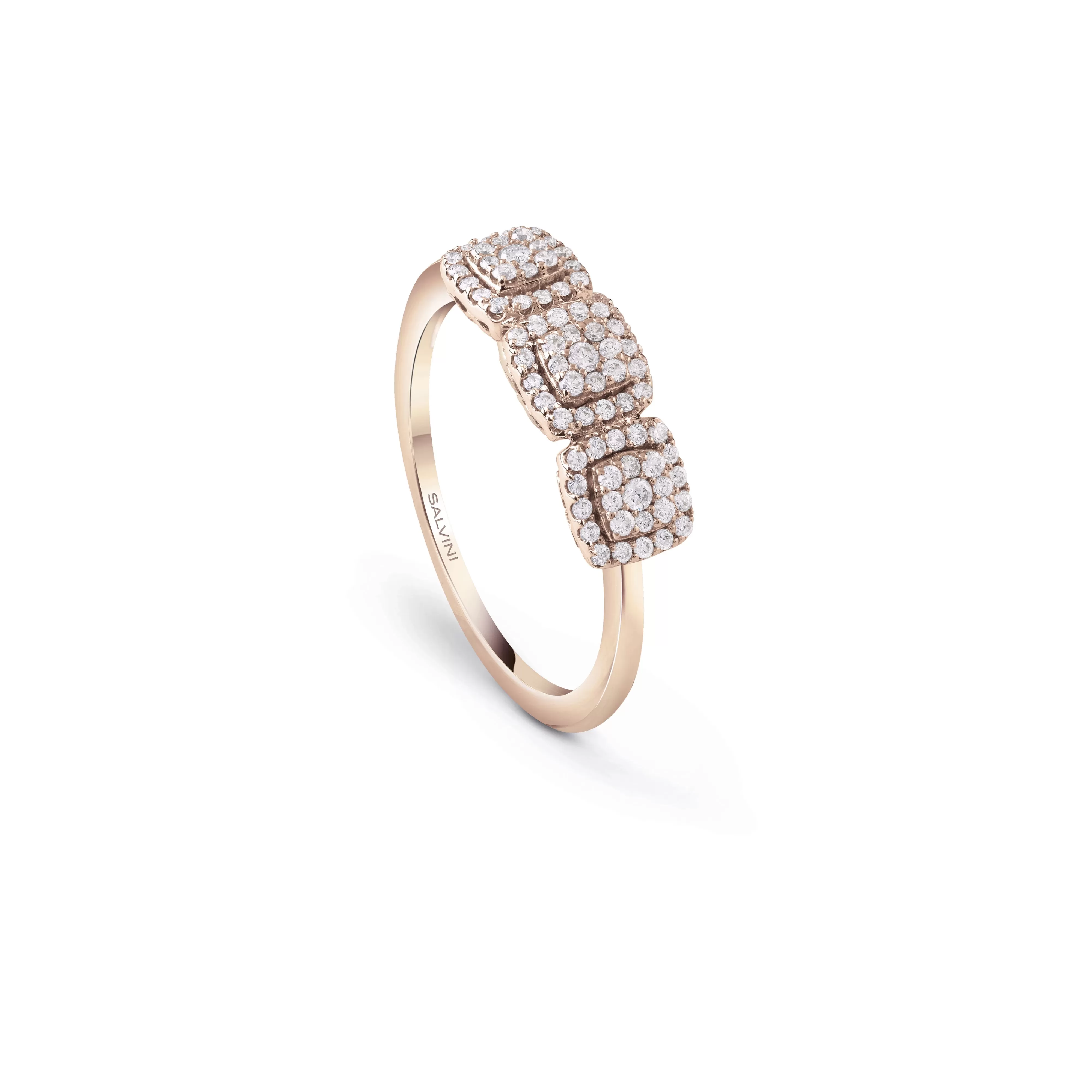 Salvini gioielli Anello in oro rosa con diamanti, 5.60 mm.^ Anelli | Bagliori