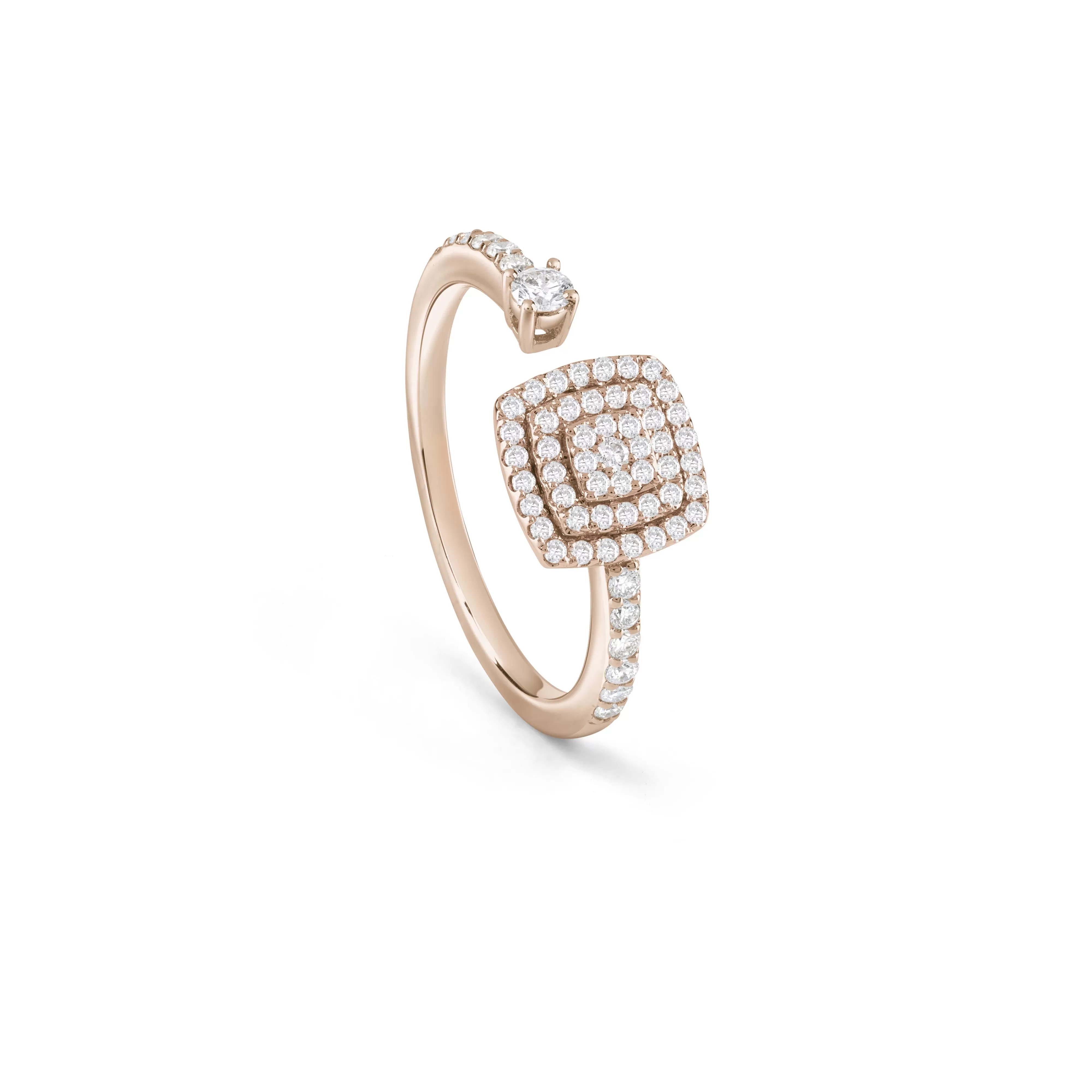 Salvini gioielli Anello in oro rosa con diamanti, 7.90 mm.^ Anelli | Bagliori