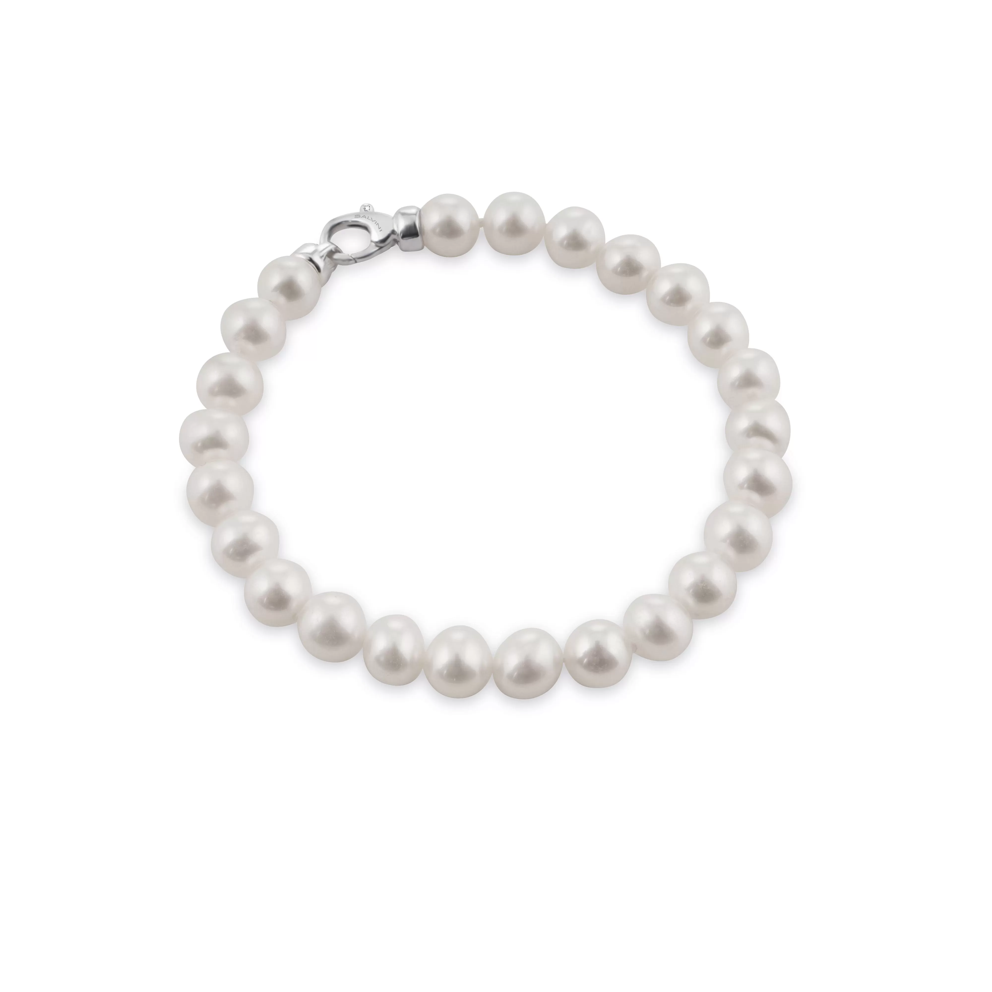 Salvini gioielli Bracciale in argento con perle freshwater e diamante^ Bracciali