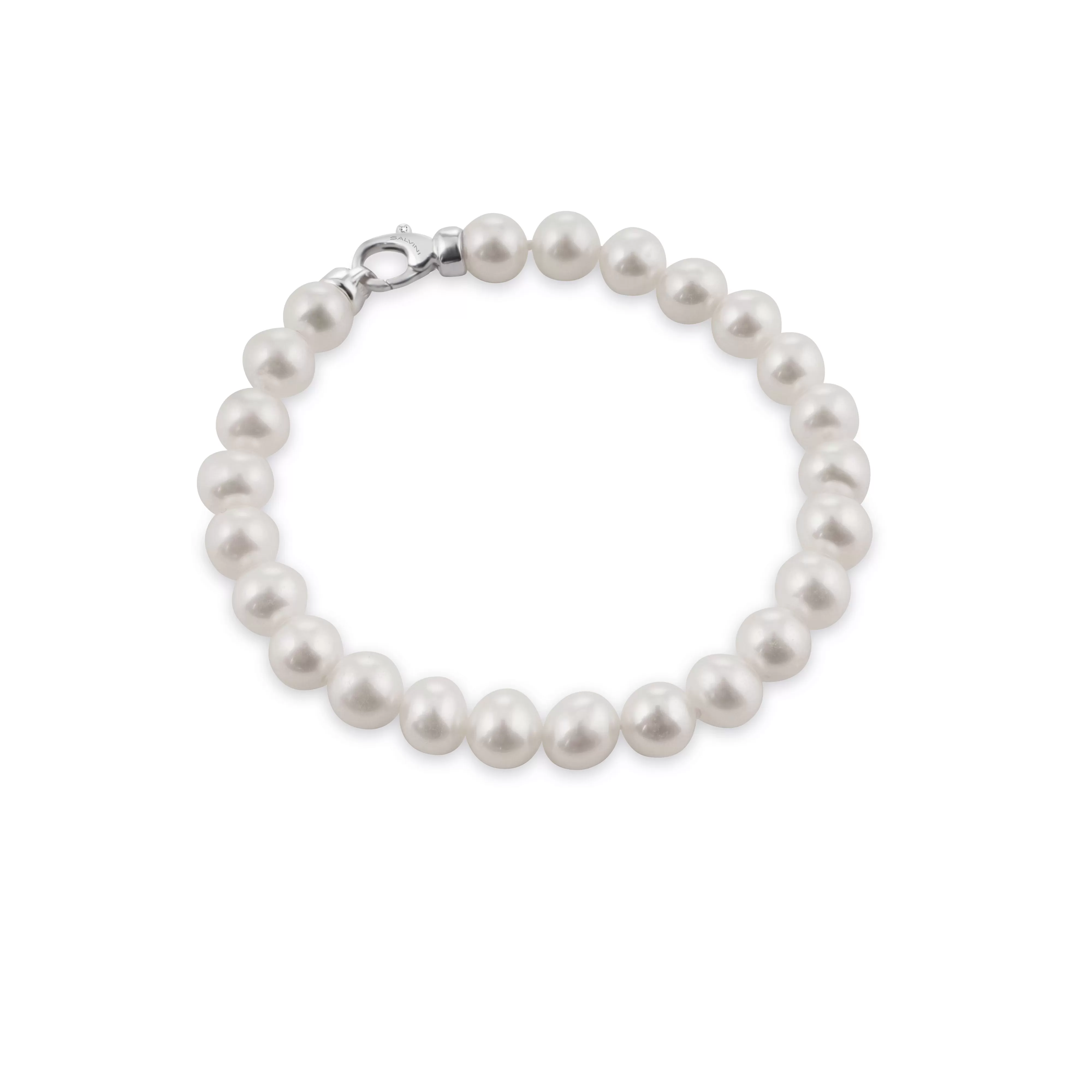 Salvini gioielli Bracciale in argento con perle freshwater e diamante^ Bracciali