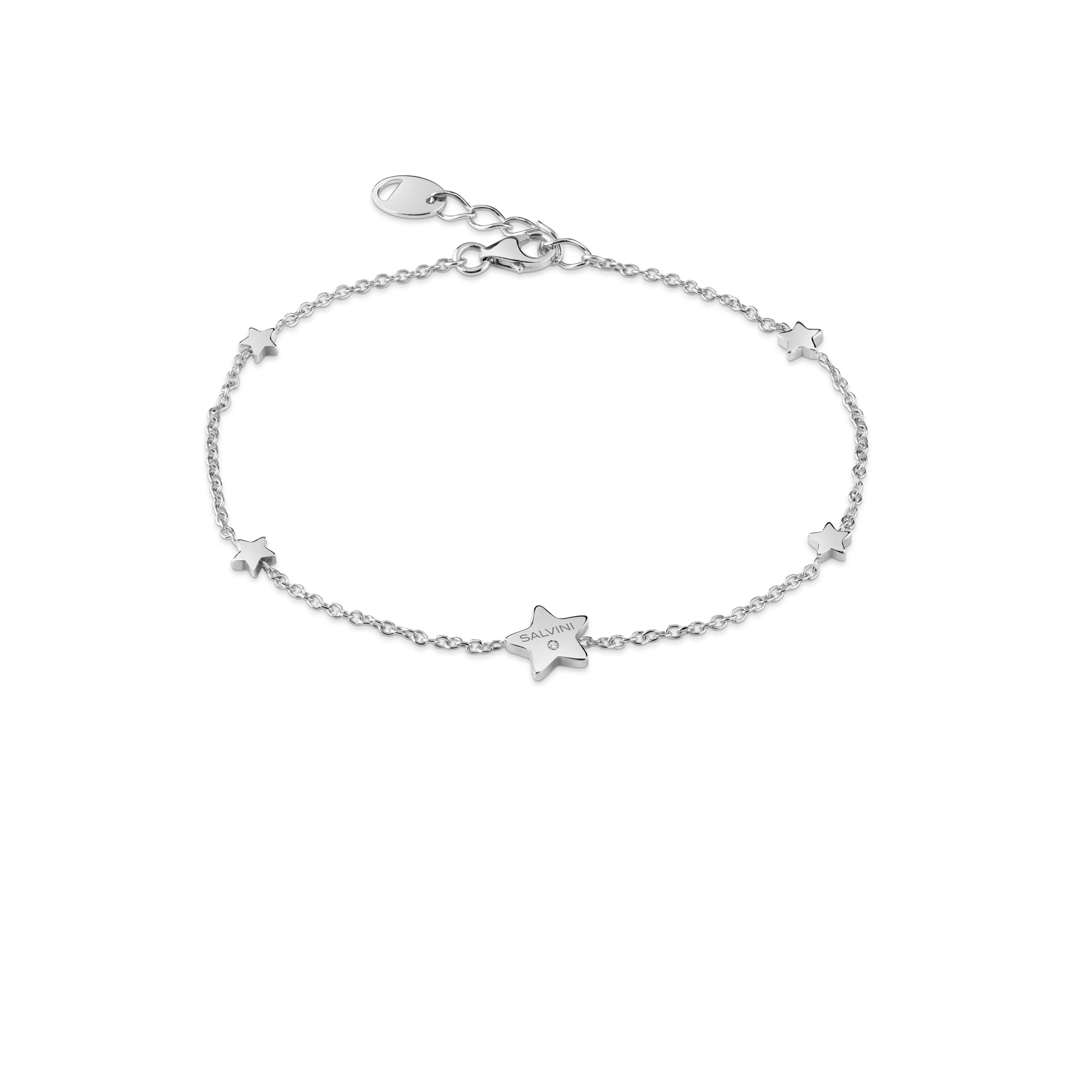 Salvini gioielli Bracciale in oro bianco 9 kt con diamante^ Bracciali | I Segni