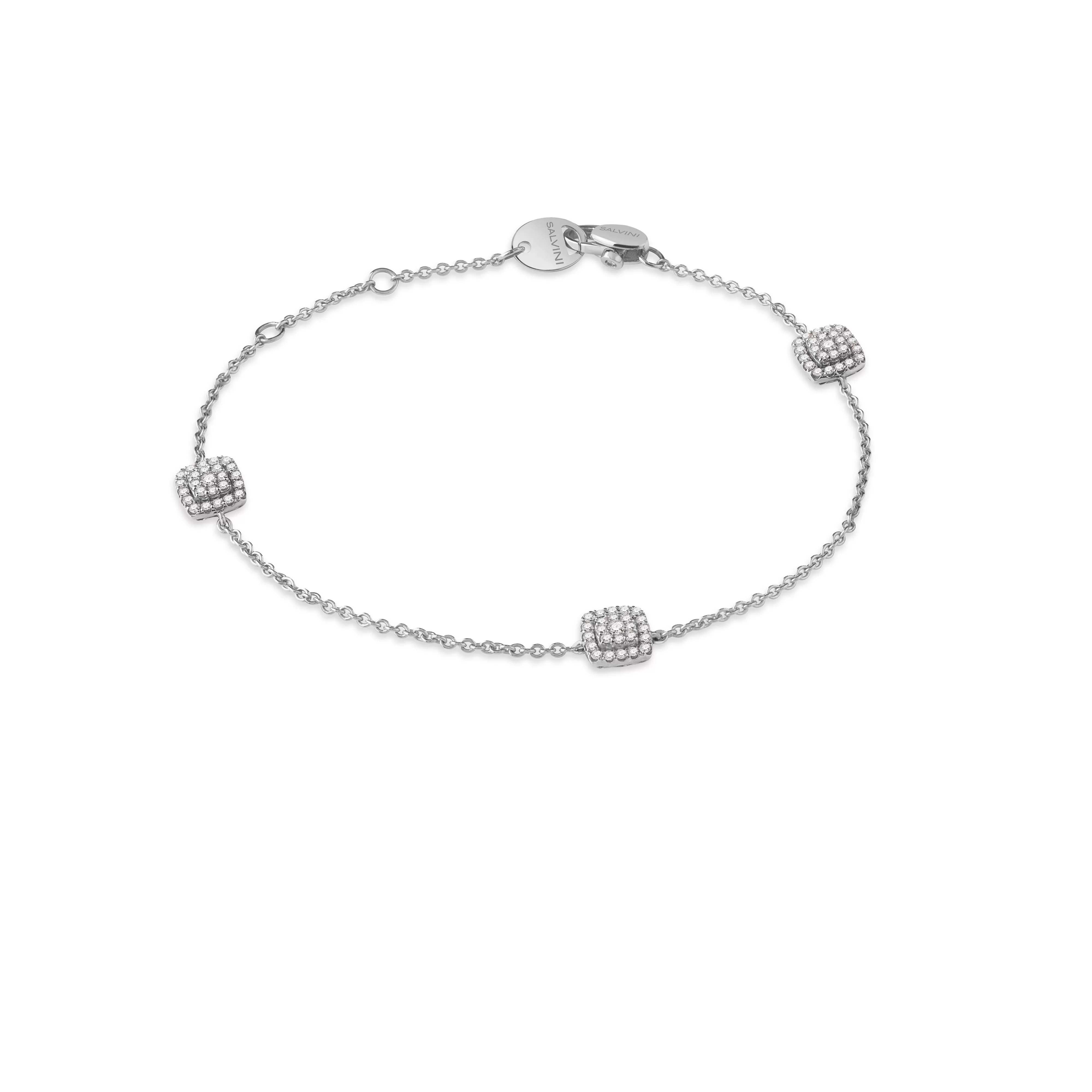 Salvini gioielli Bracciale in oro bianco con diamanti, 5.60 mm.^ Bagliori | Bracciali