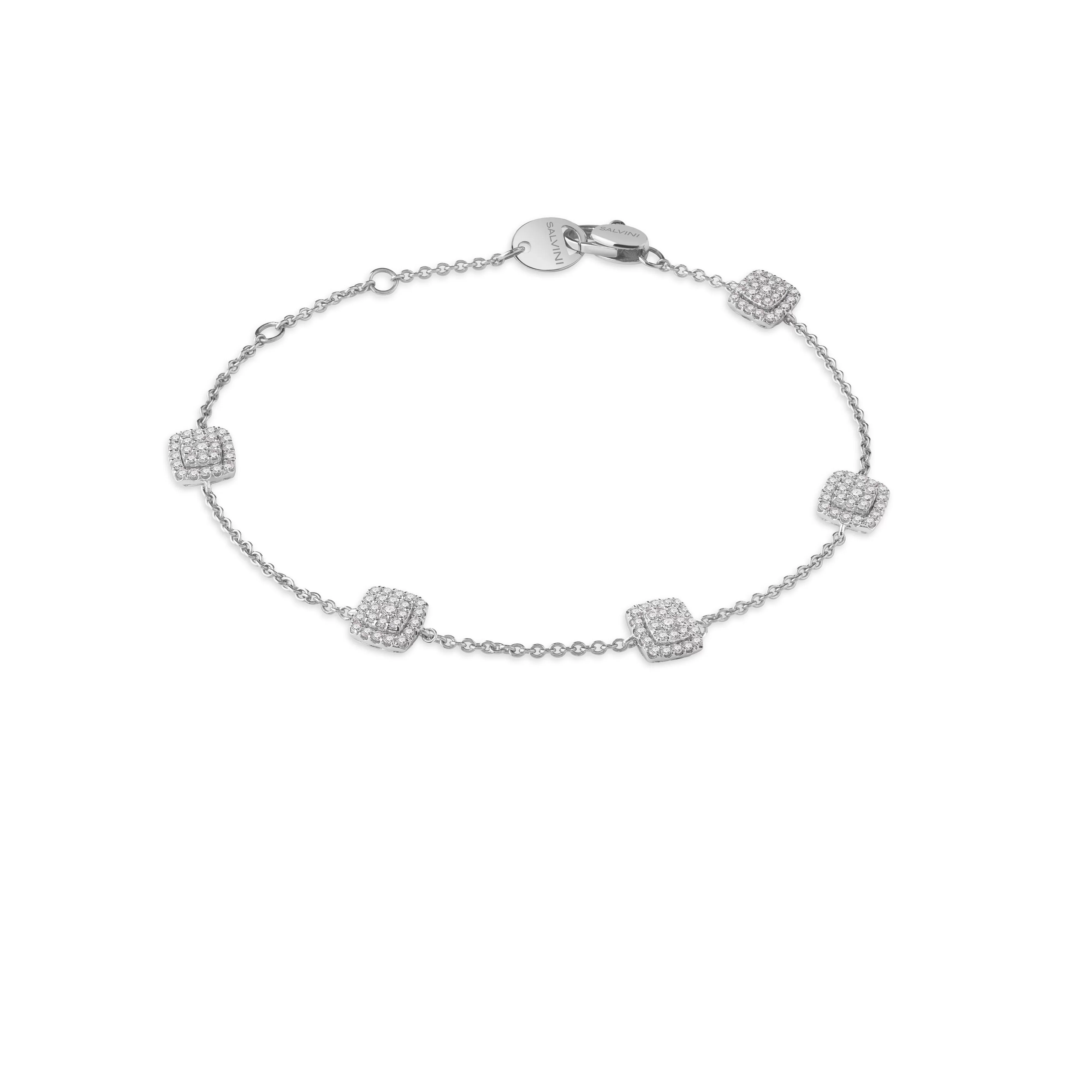 Salvini gioielli Bracciale in oro bianco con diamanti, 5.60 mm.^ Bracciali | Bagliori