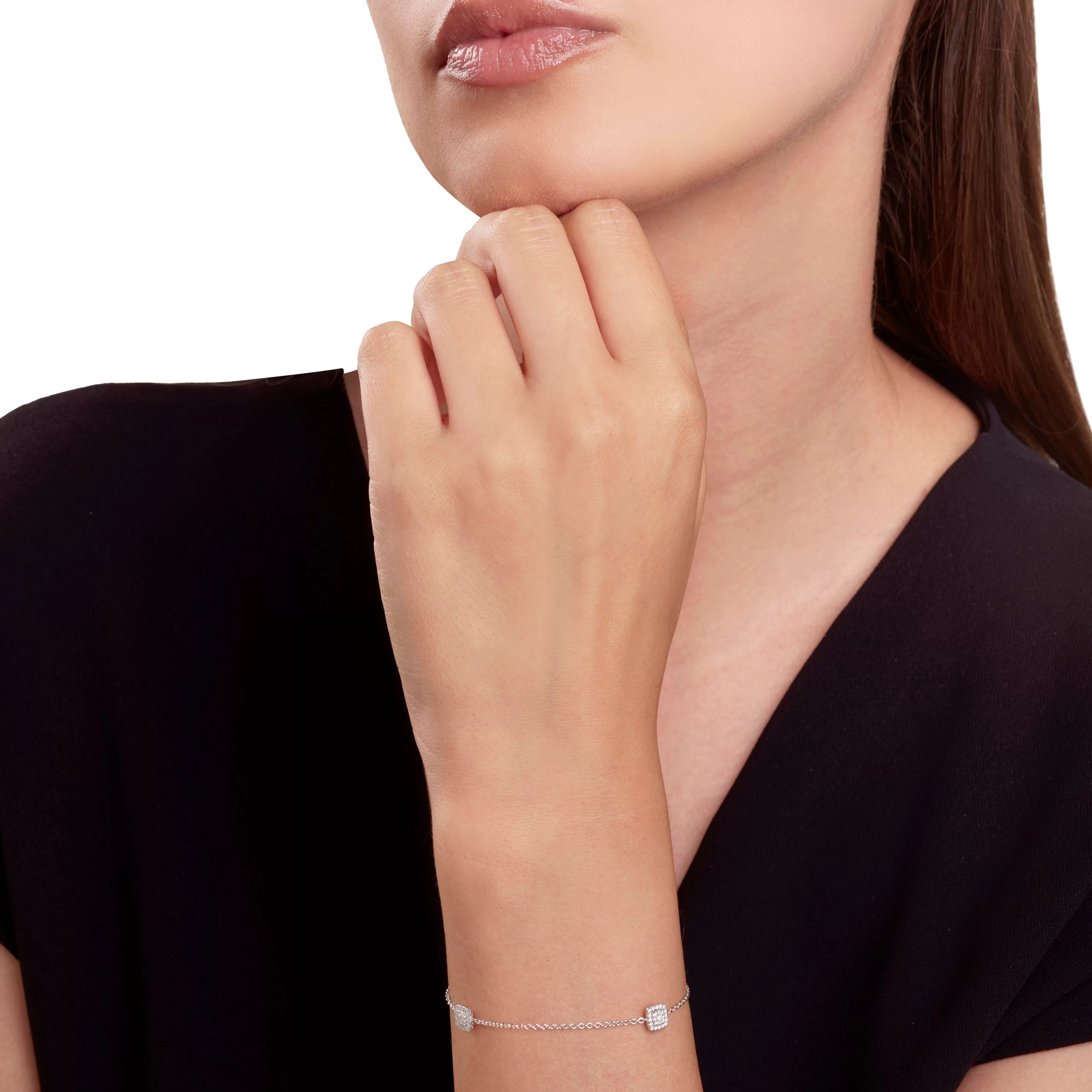 Salvini gioielli Bracciale in oro bianco con diamanti, 5.60 mm.^ Bagliori | Bracciali