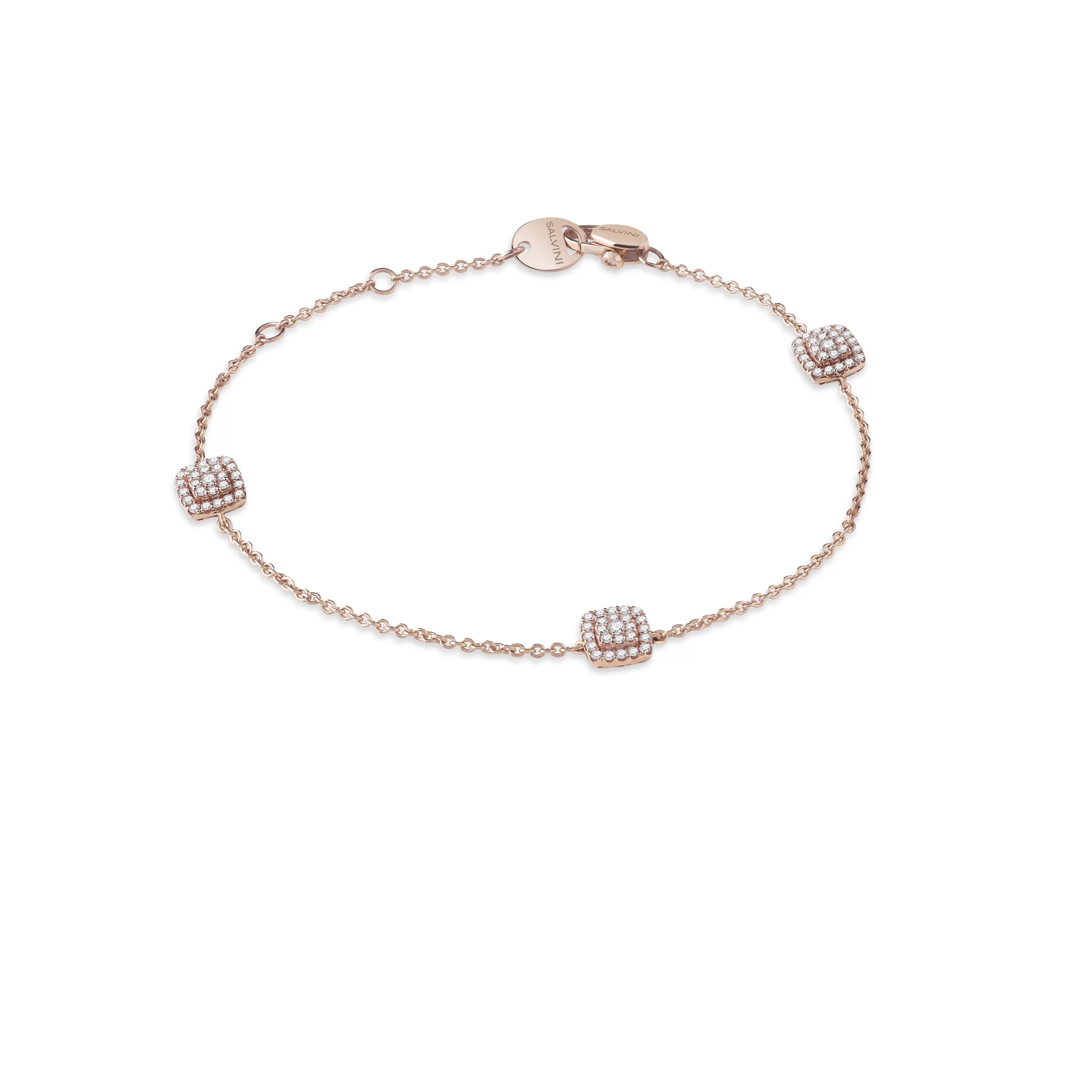 Salvini gioielli Bracciale in oro rosa con diamanti, 5.60 mm.^ Bracciali | Bagliori