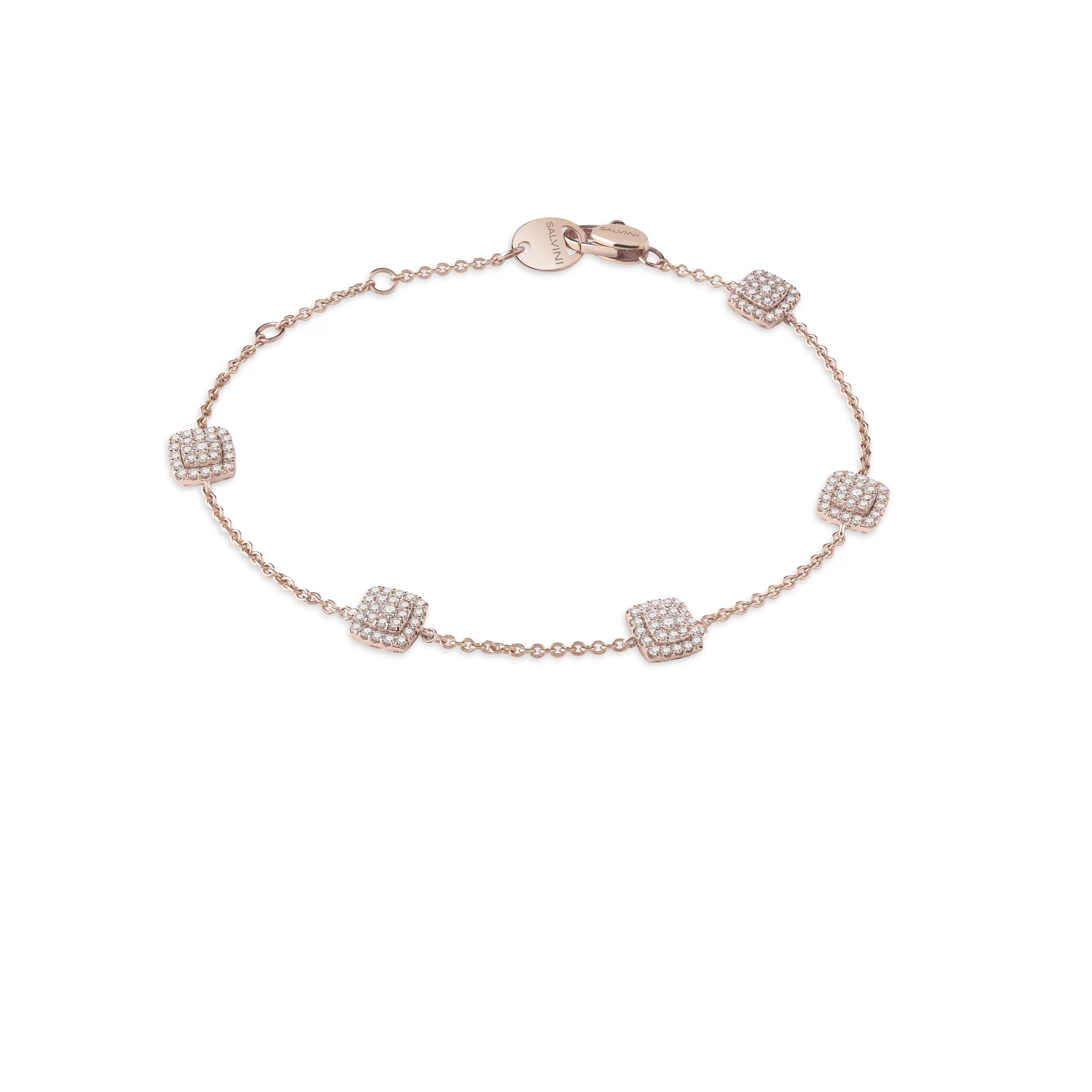 Salvini gioielli Bracciale in oro rosa con diamanti, 5.60 mm.^ Bracciali | Bagliori