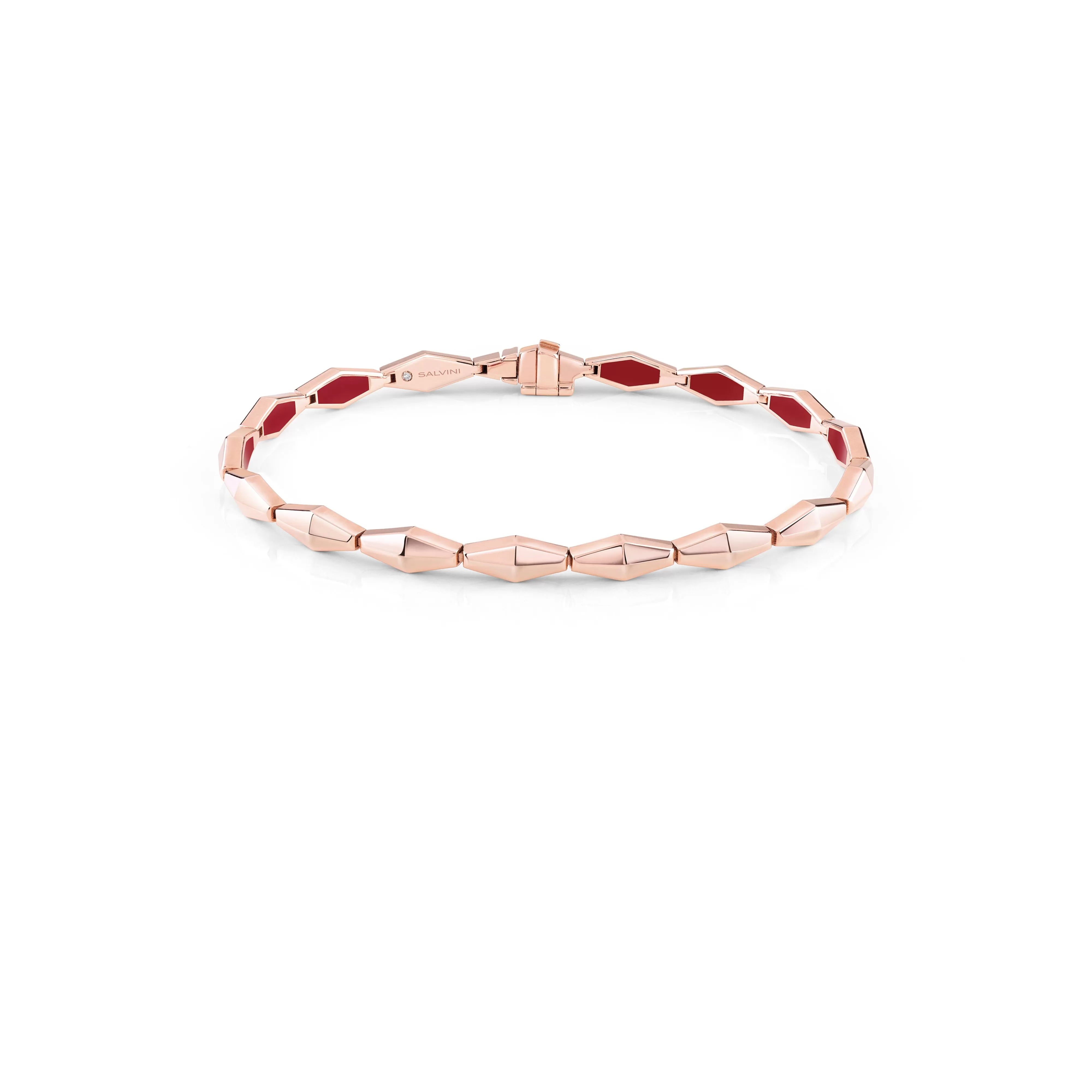 Salvini gioielli Bracciale in oro rosa con hybrid ceramic rossa^Uomo Eva | Uomo