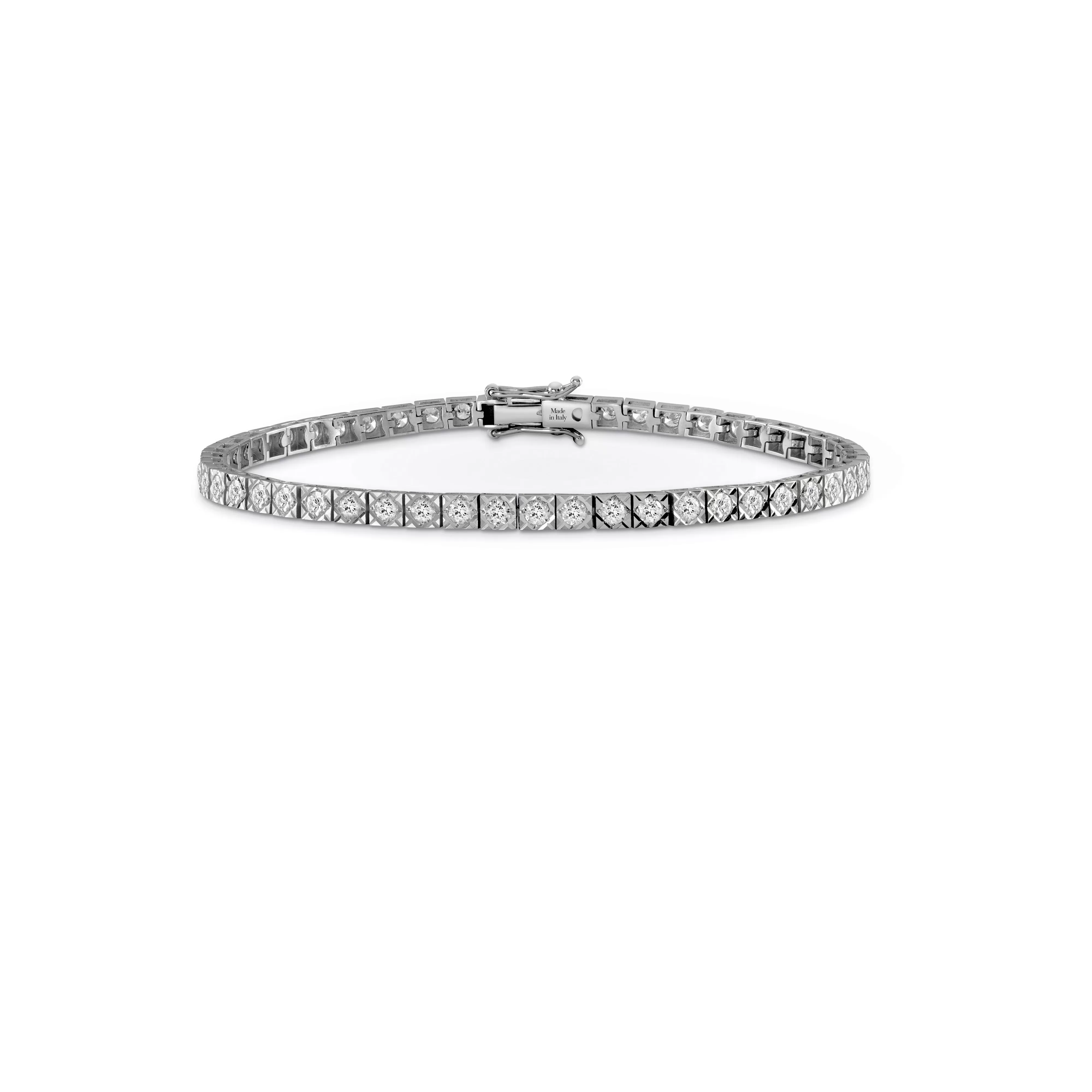 Salvini gioielli Bracciale tennis in oro bianco con diamanti^Uomo Uomo | Bracciali