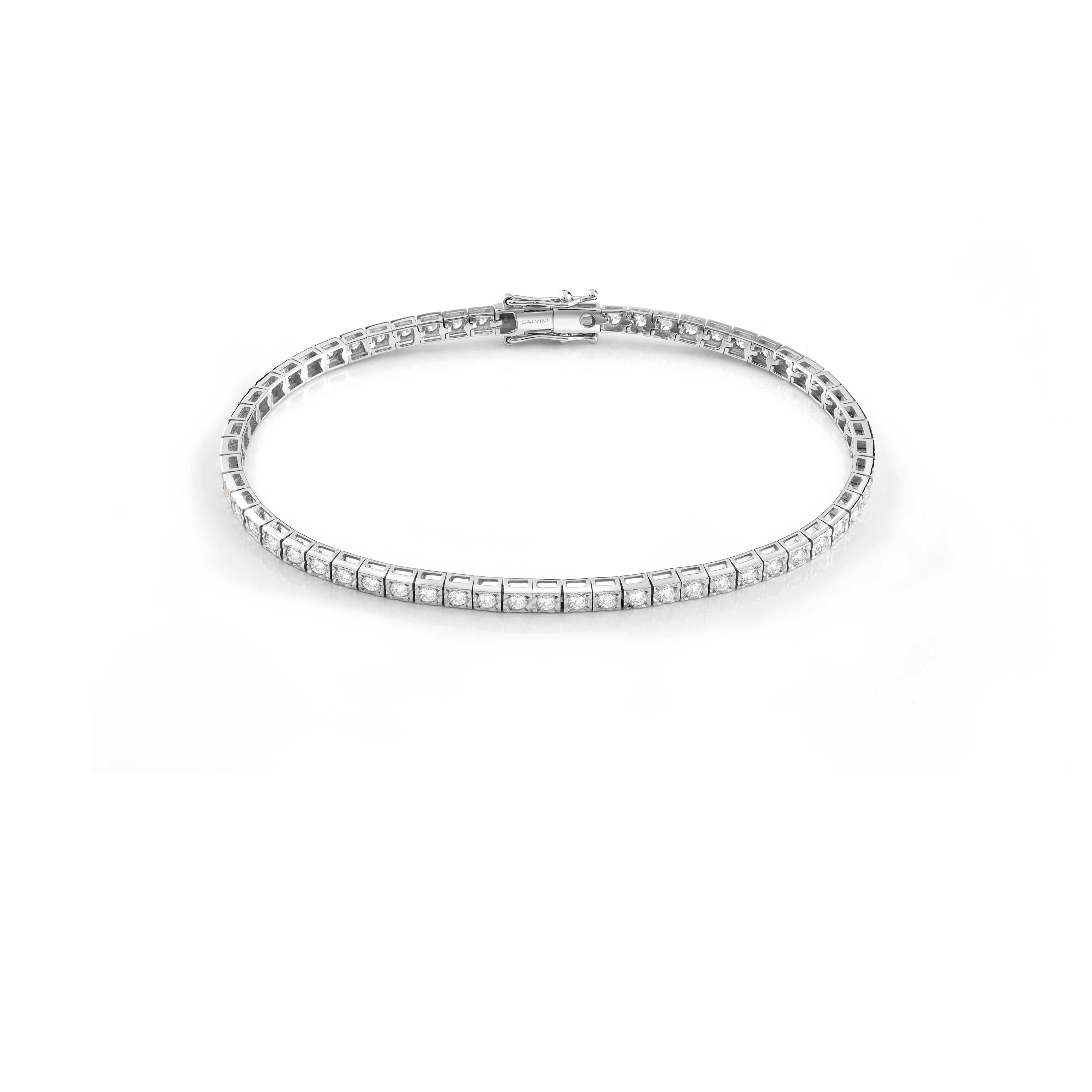 Salvini gioielli Bracciale tennis in oro bianco con diamanti^Uomo Uomo | Bracciali