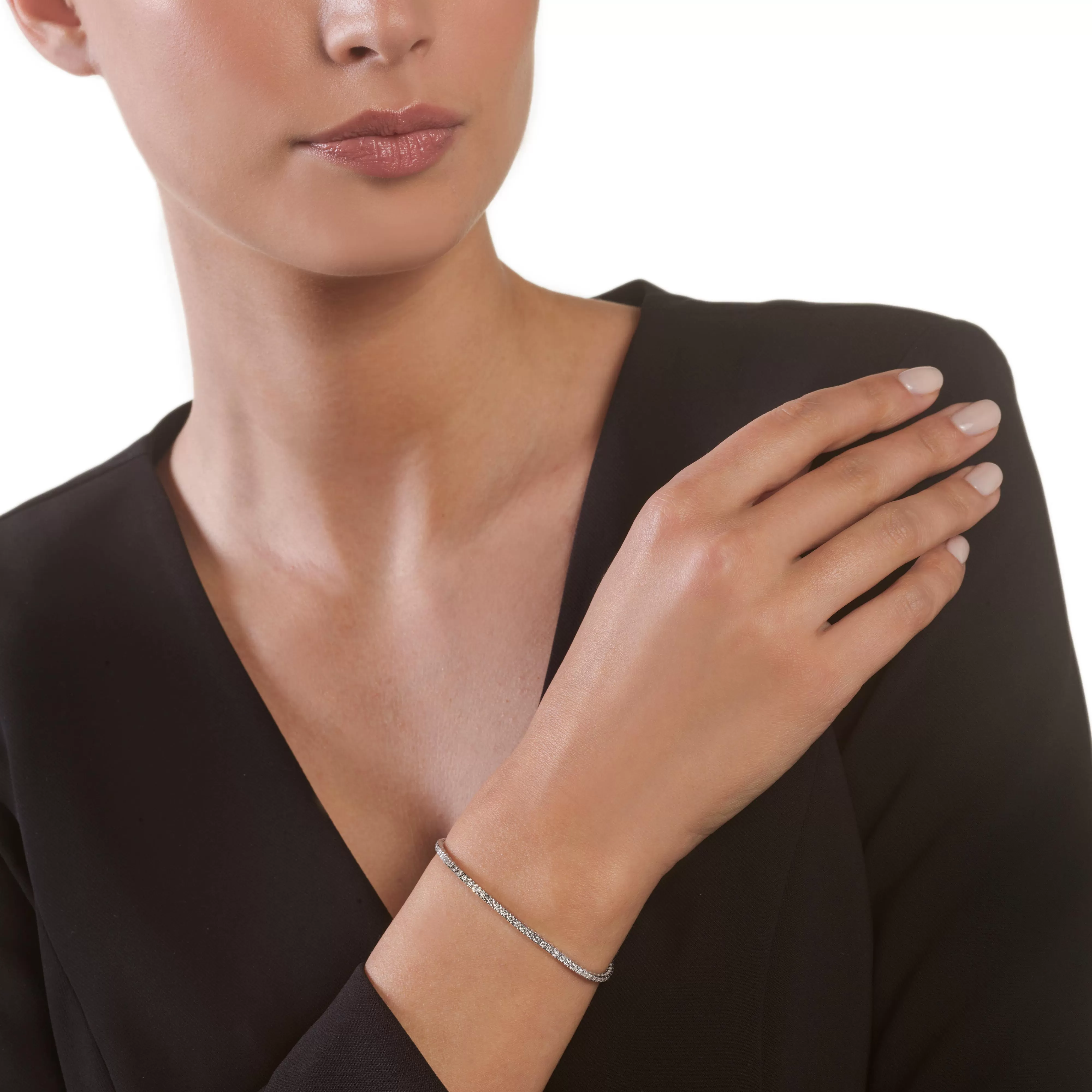 Salvini gioielli Bracciale tennis in oro bianco con diamanti^Uomo Uomo | Bracciali