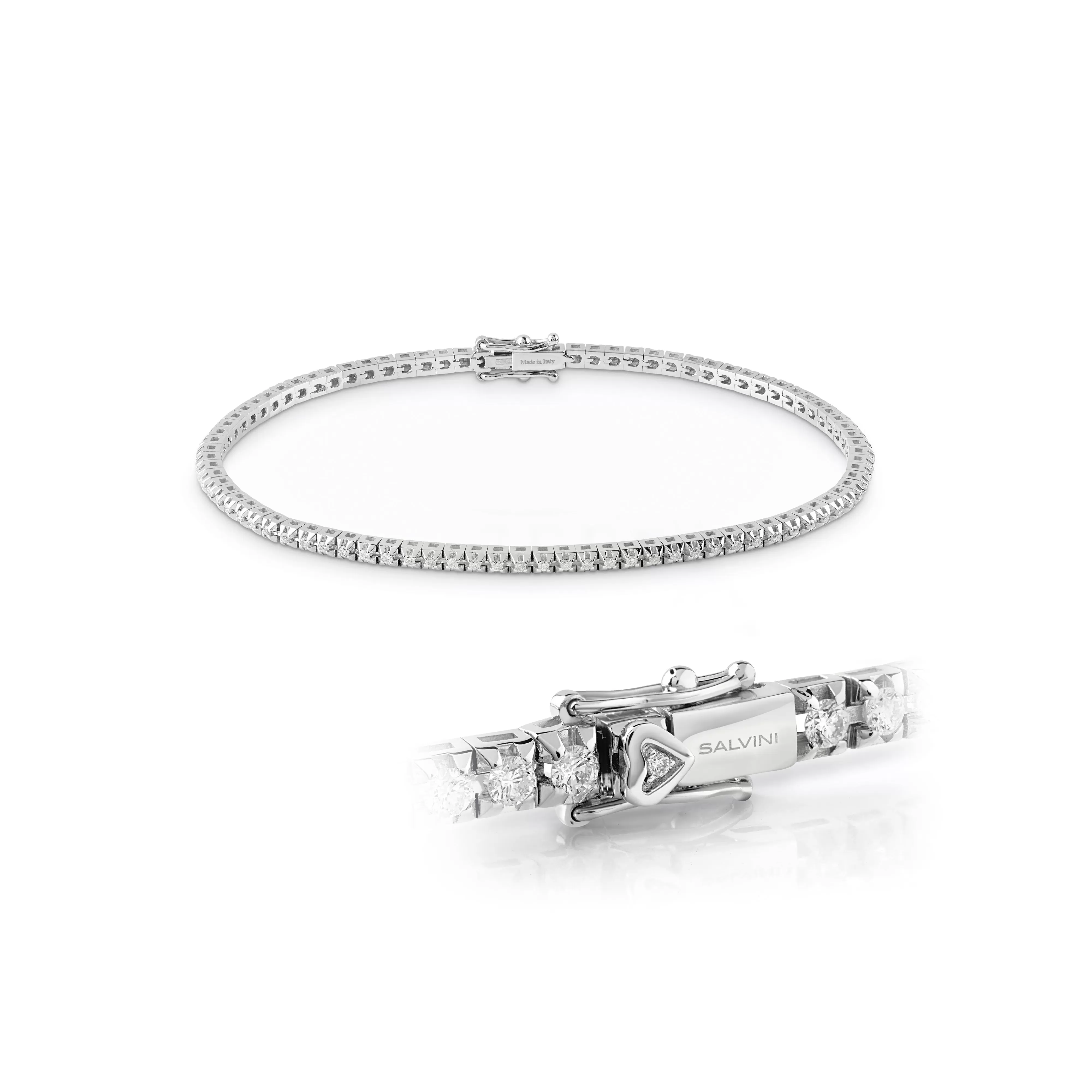 Salvini gioielli Bracciale tennis in oro bianco con diamanti^ Tutte Le Collezioni | Bracciali