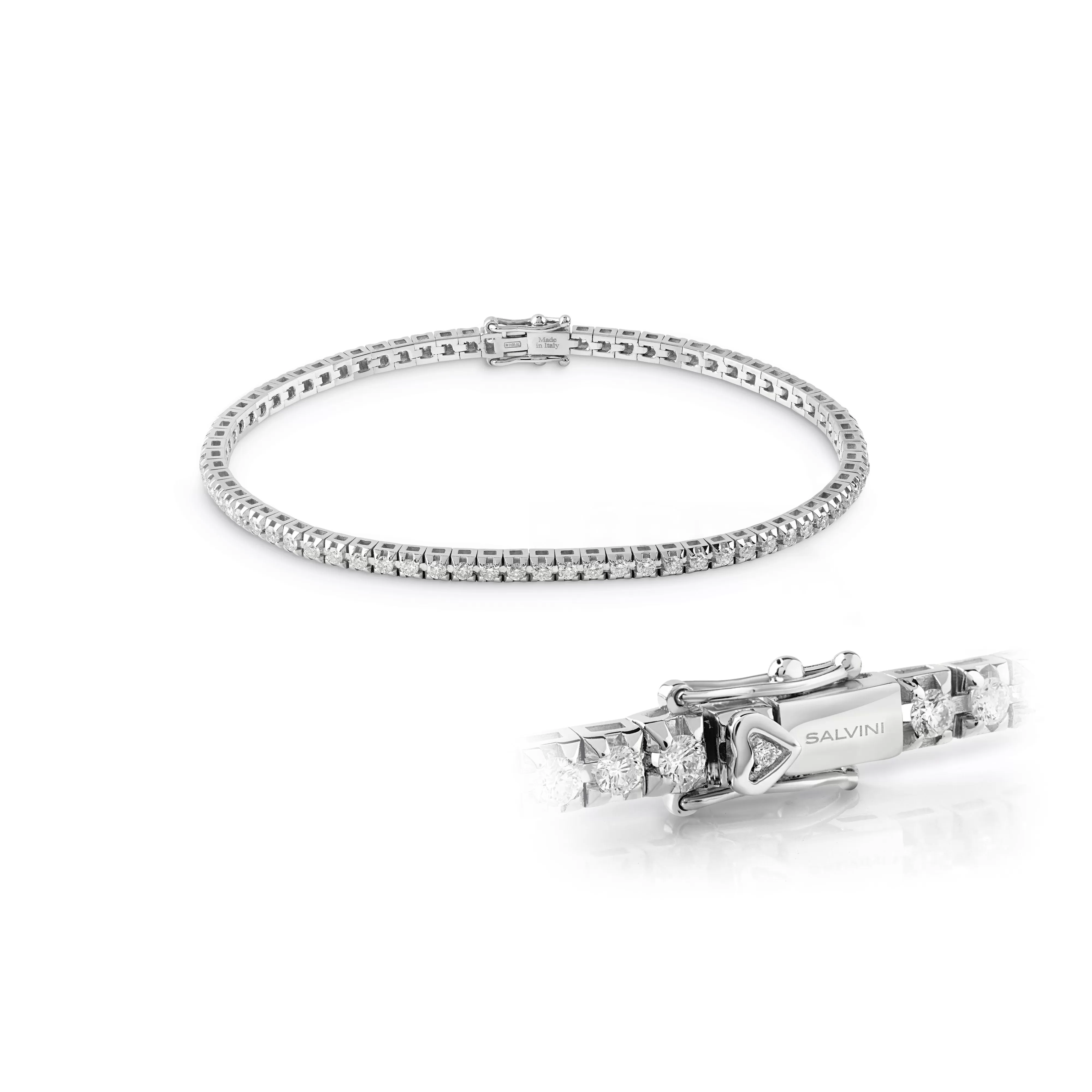 Salvini gioielli Bracciale tennis in oro bianco con diamanti^ Tutte Le Collezioni | Bracciali