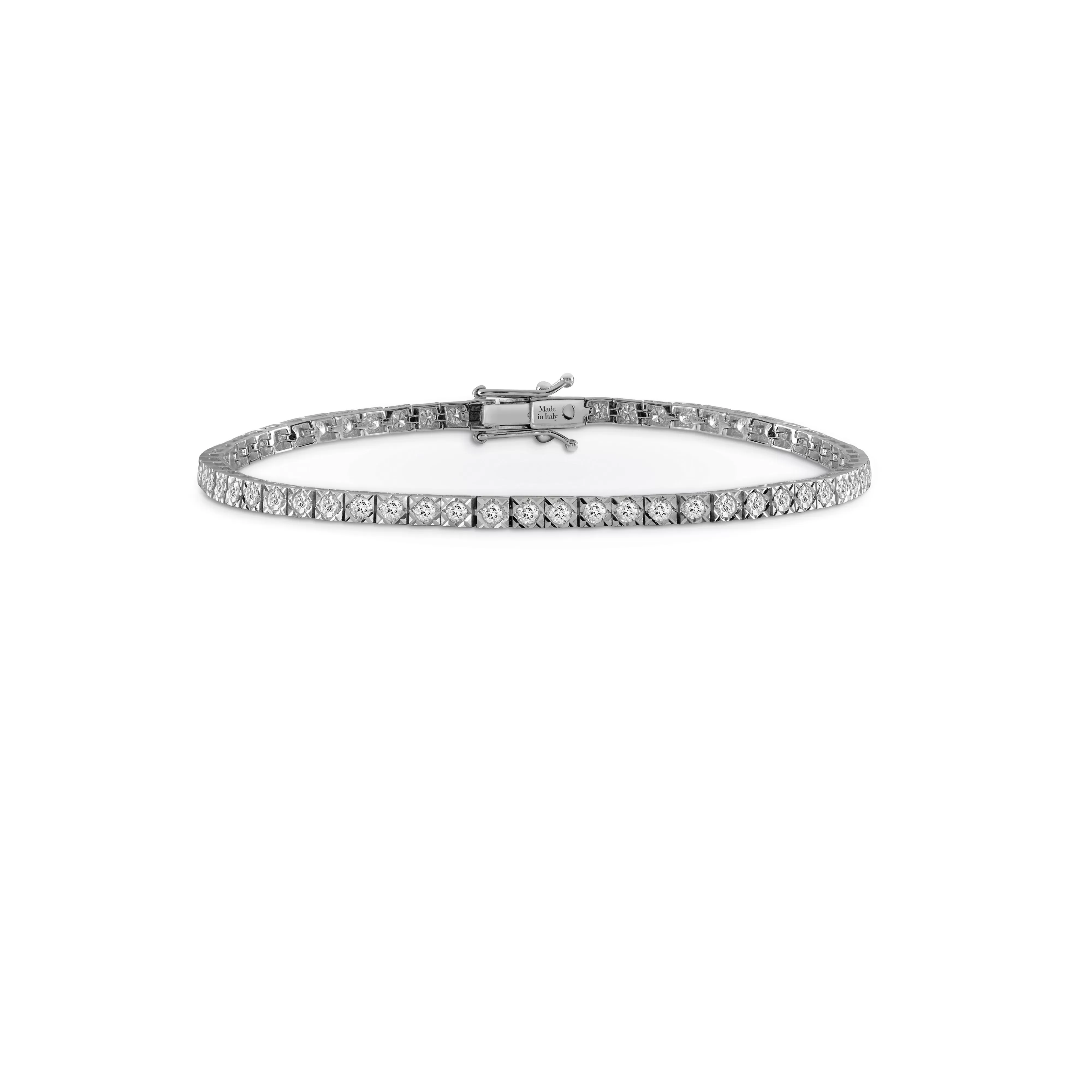 Salvini gioielli Bracciale tennis in oro bianco con diamanti^Uomo Uomo | Bracciali