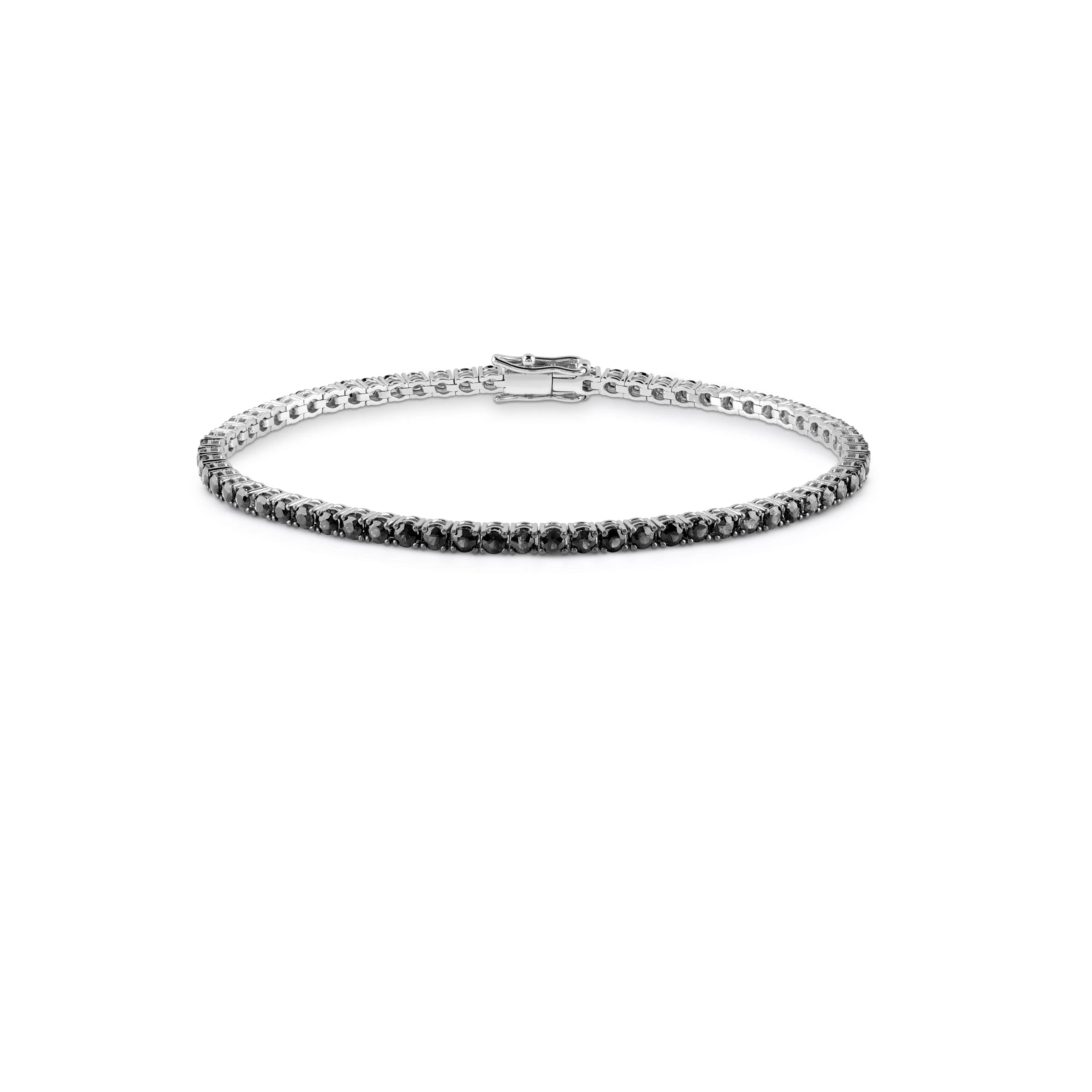 Salvini gioielli Bracciale tennis in oro bianco con diamanti black^Uomo Uomo | Bracciali