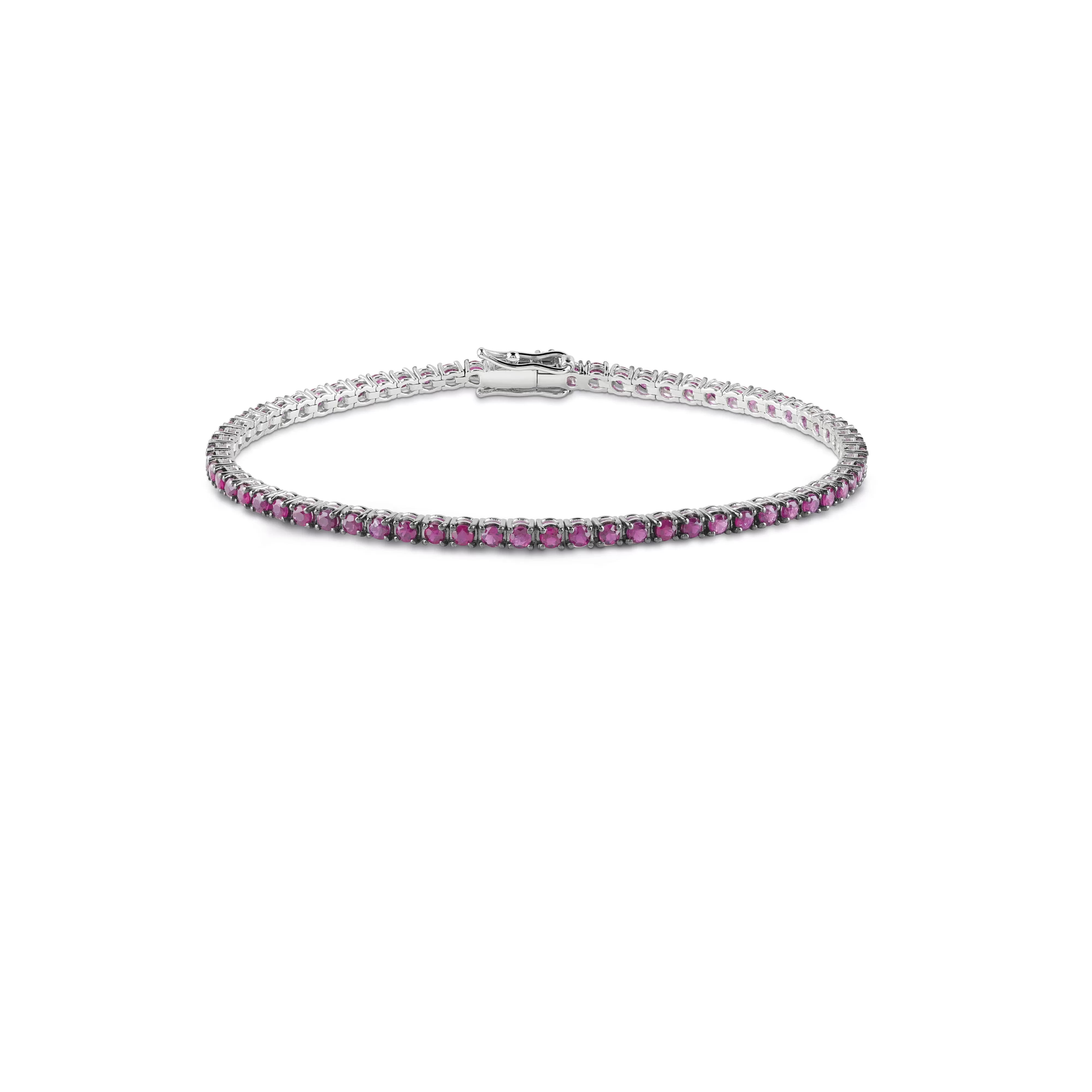 Salvini gioielli Bracciale tennis in oro bianco con rubini.^Uomo Uomo | Bracciali