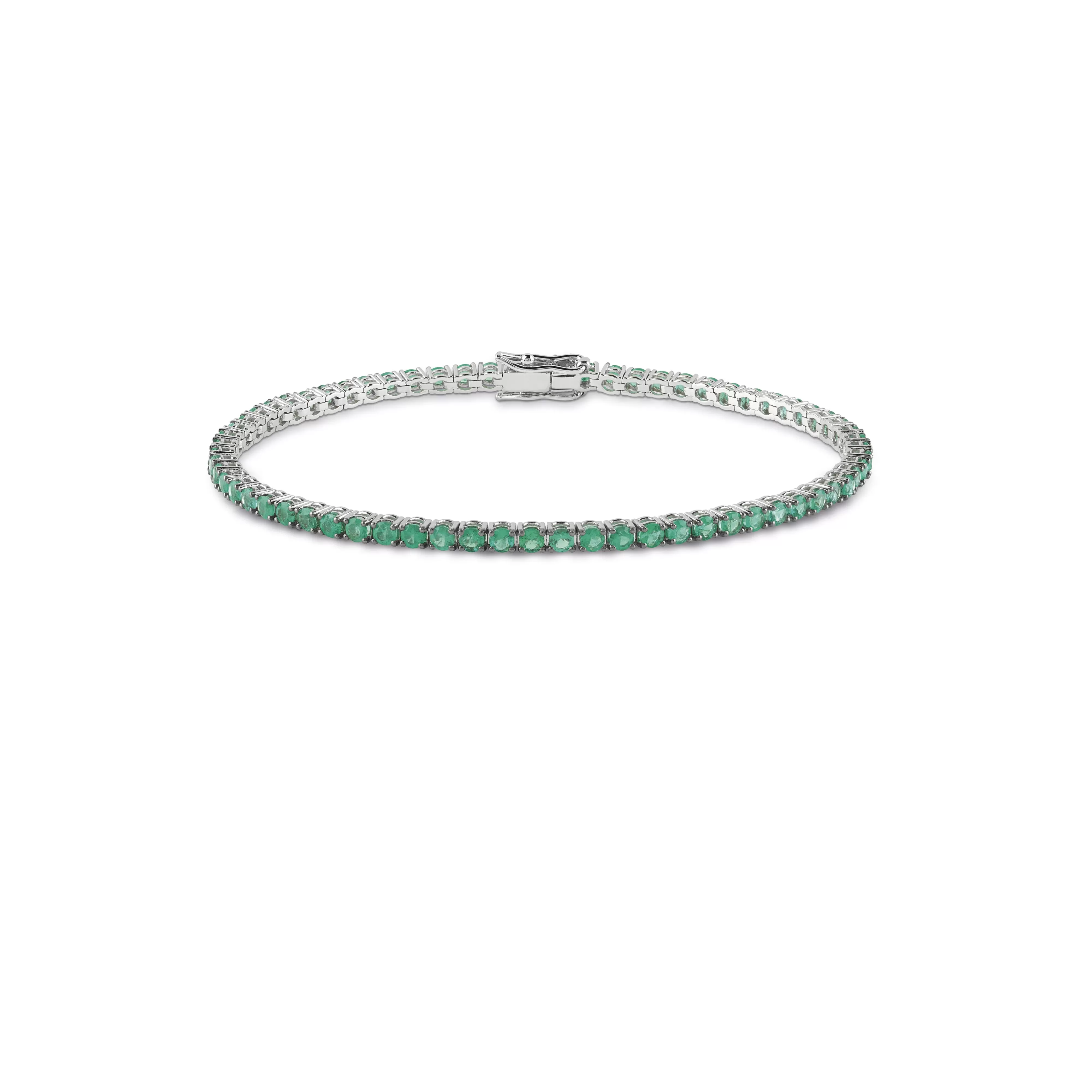 Salvini gioielli Bracciale tennis in oro bianco con smeraldi^Uomo Uomo | Bracciali