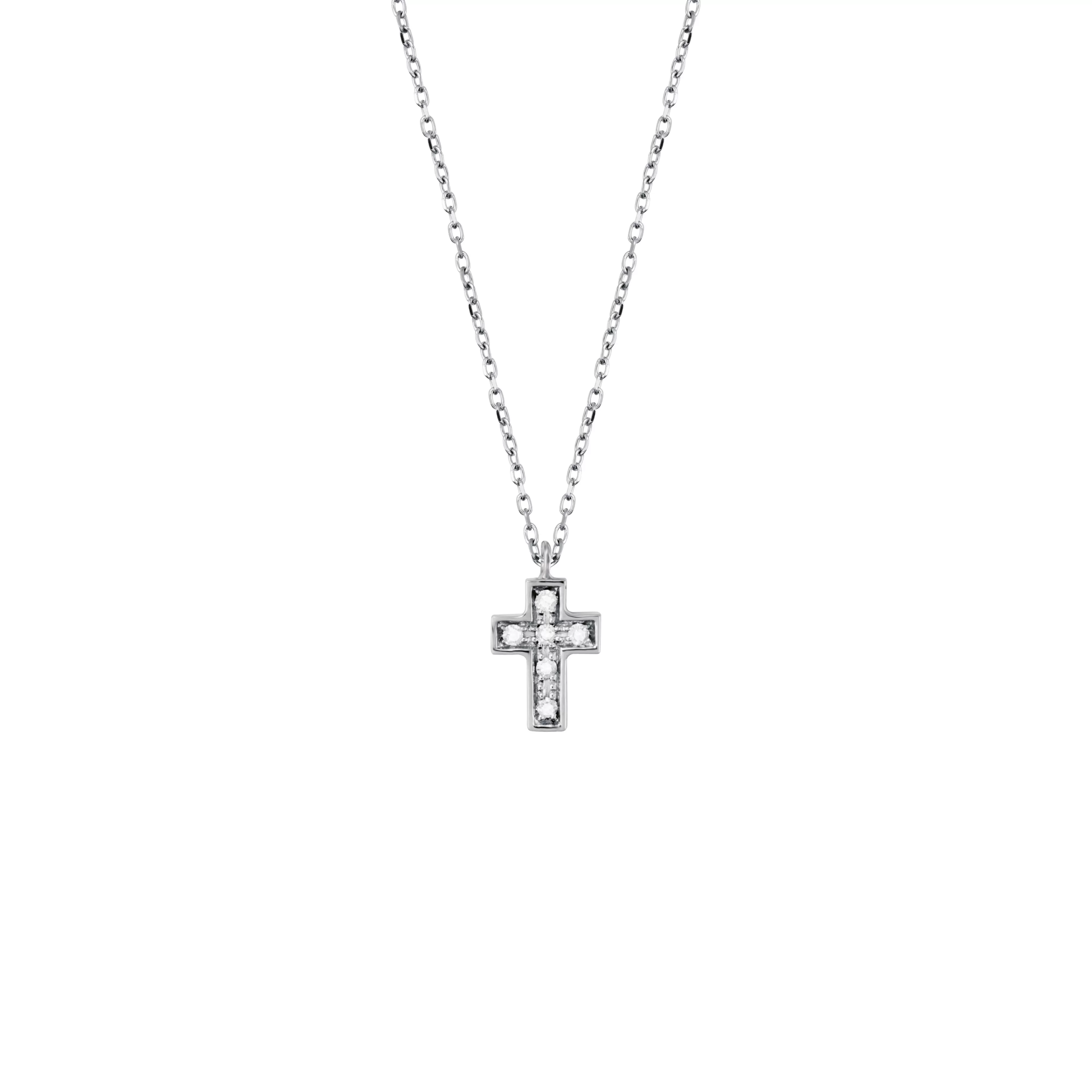 Salvini gioielli Collana in oro bianco 9 kt con diamanti^ Be Happy | Collane
