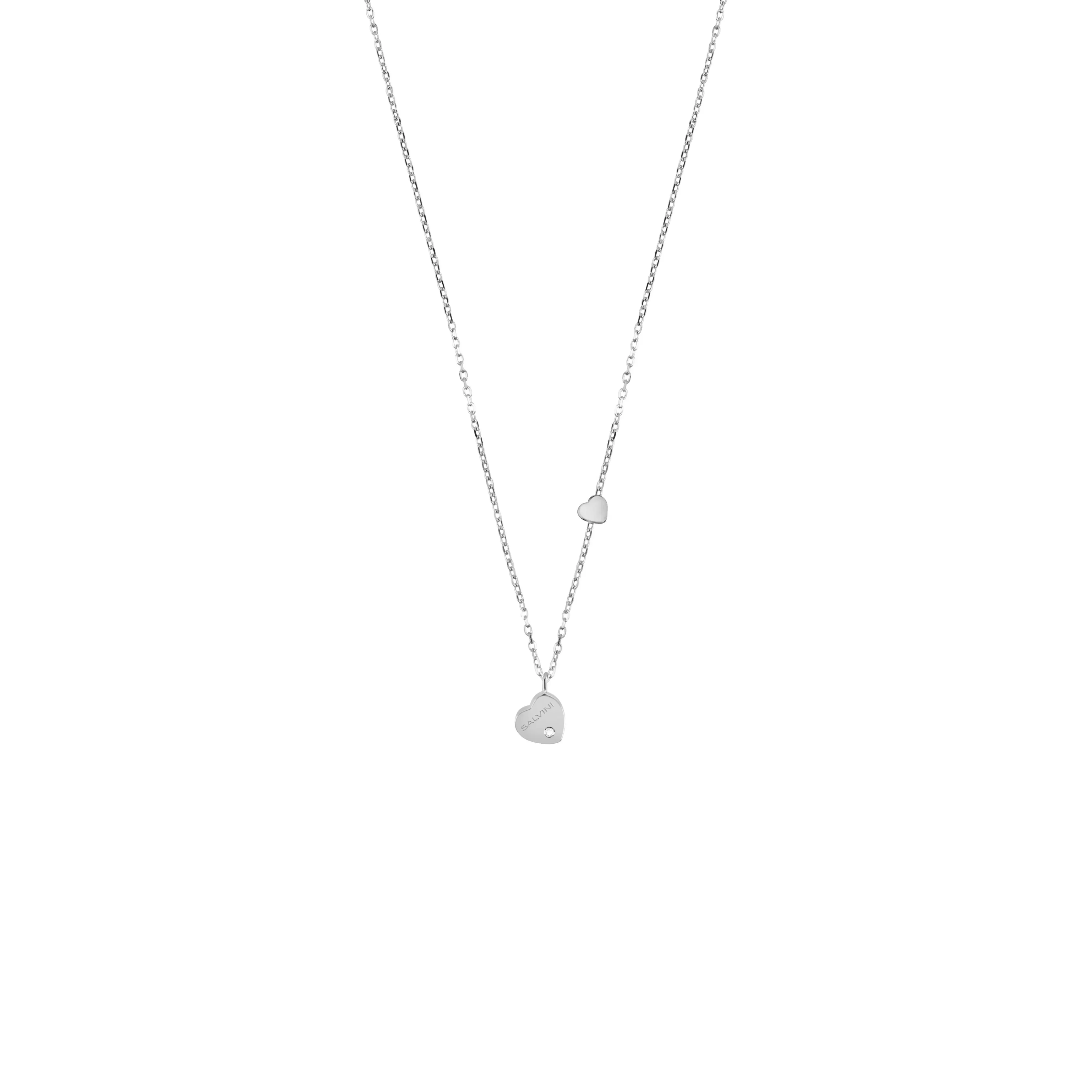 Salvini gioielli Collana in oro bianco 9 kt con diamanti^ Be Happy | Collane