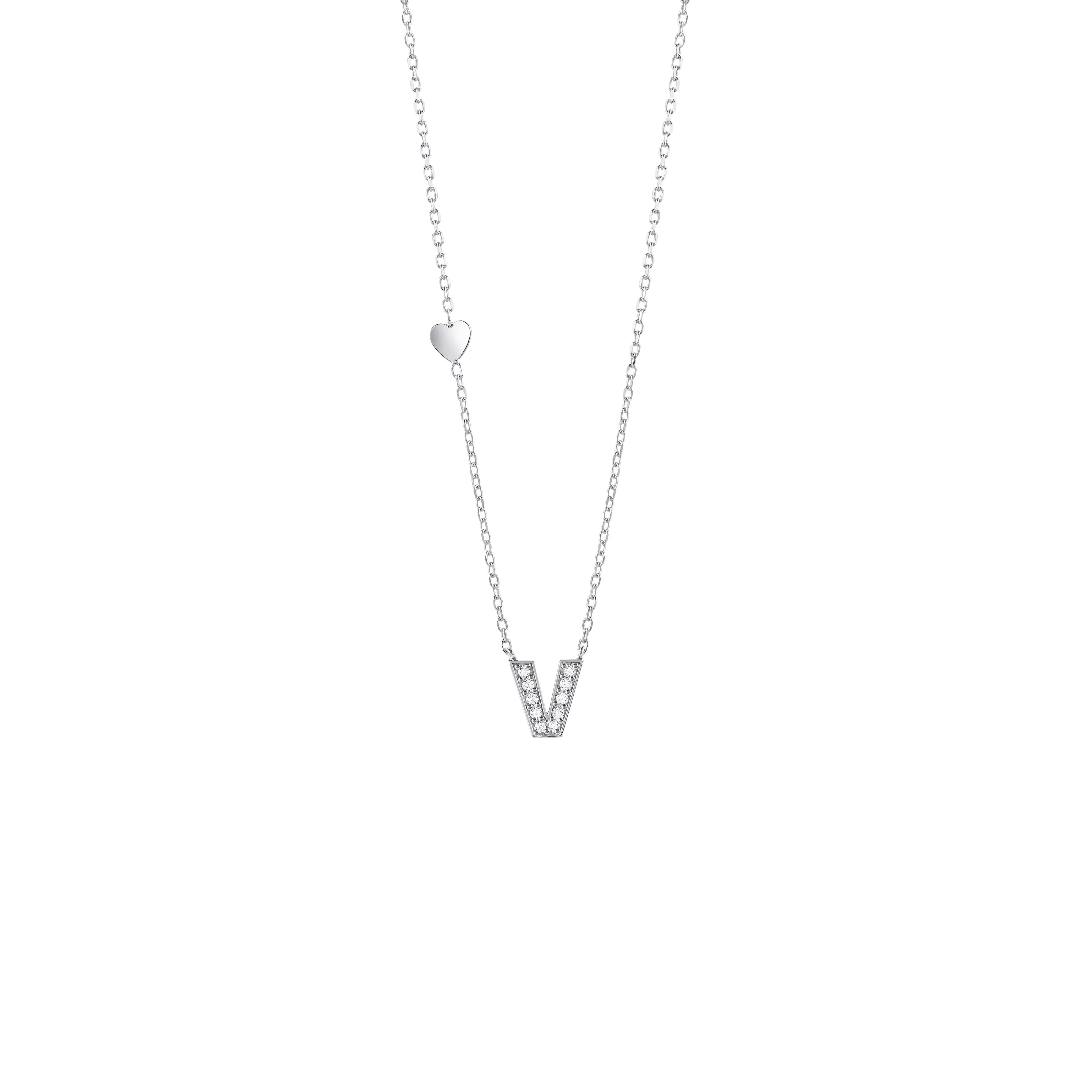 Salvini gioielli Collana in oro bianco con diamanti^ Be Happy | Collane