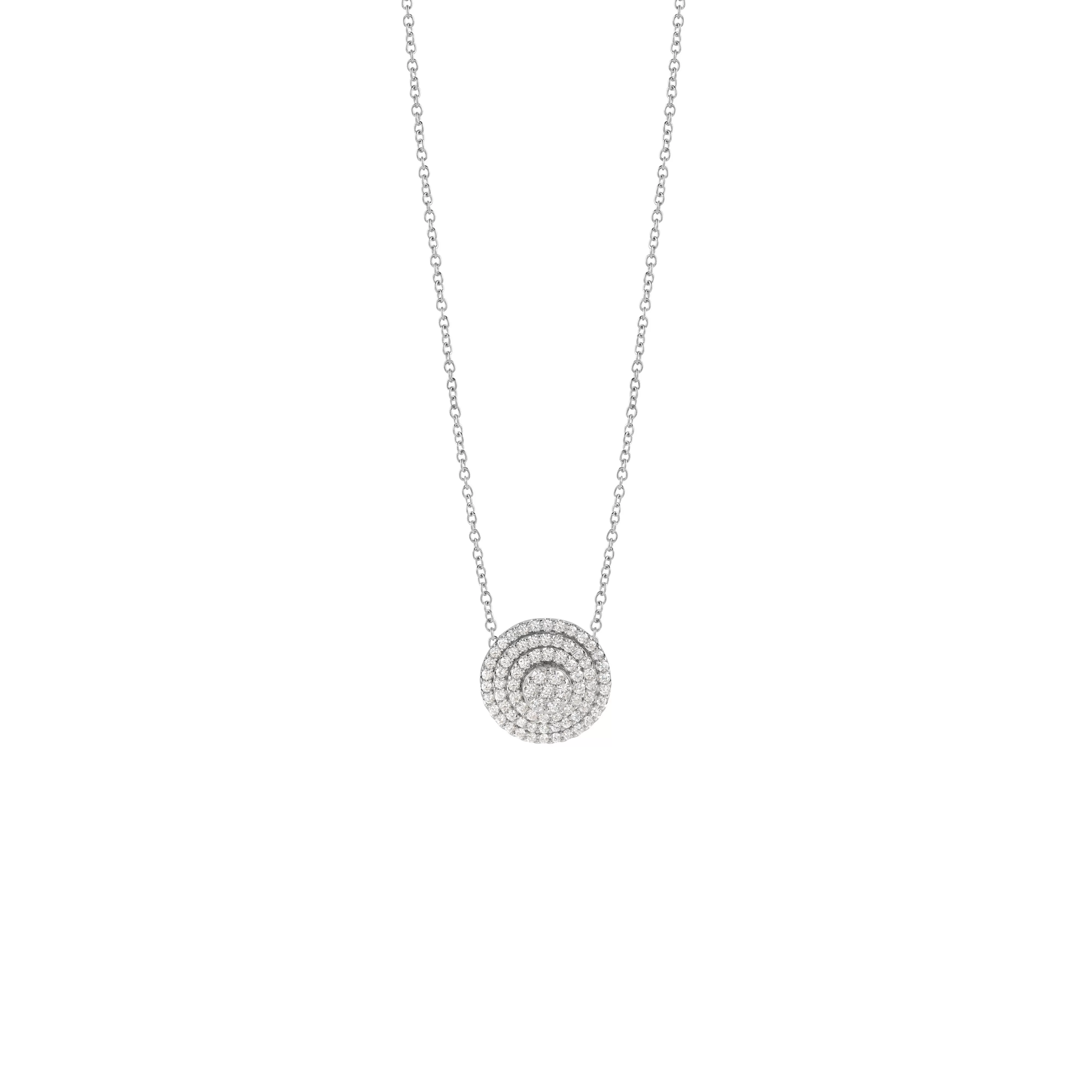 Salvini gioielli Collana in oro bianco con diamanti, 12.00 mm.^ Collane | Bagliori