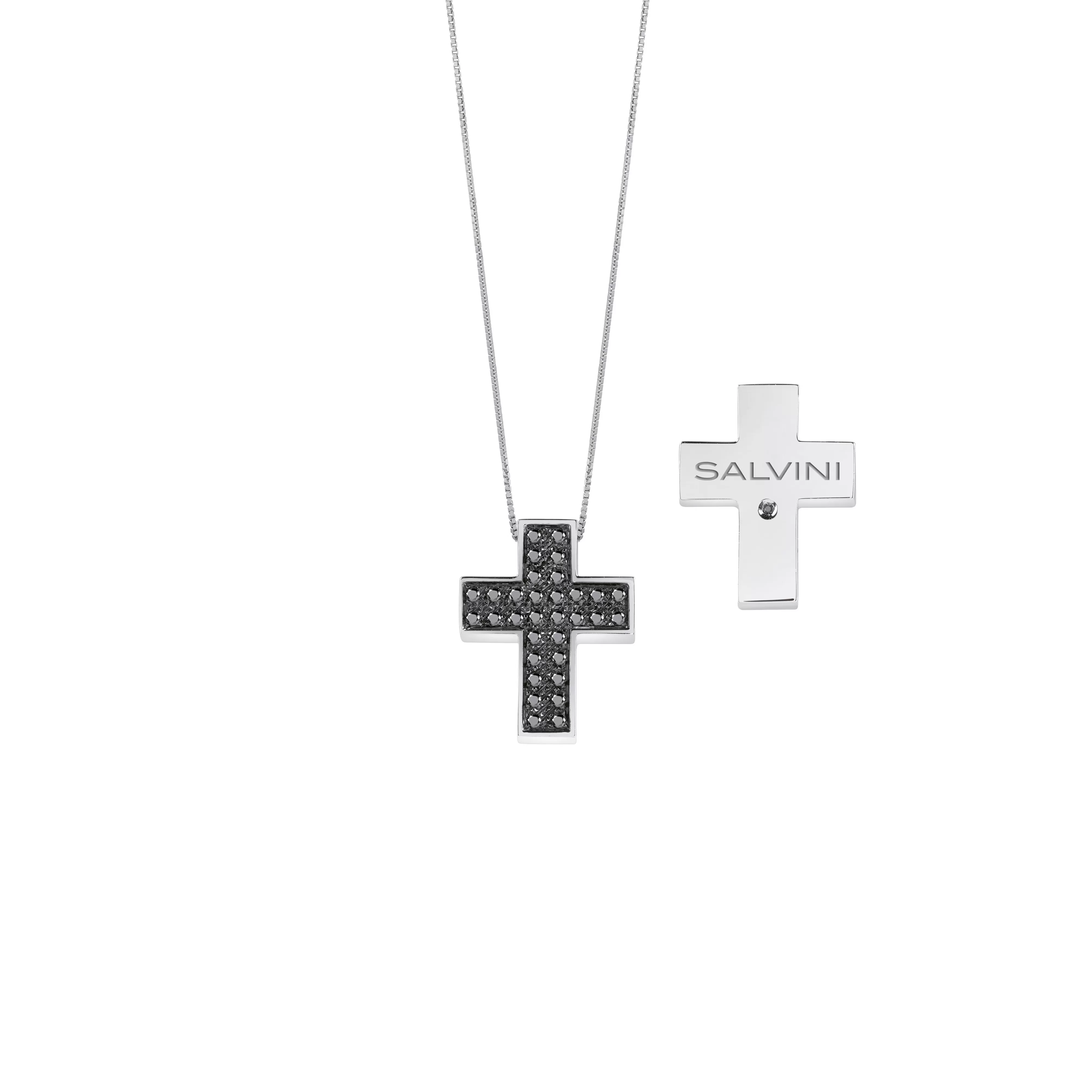 Salvini gioielli Collana in oro bianco con diamanti black^ Anniversario | Collane