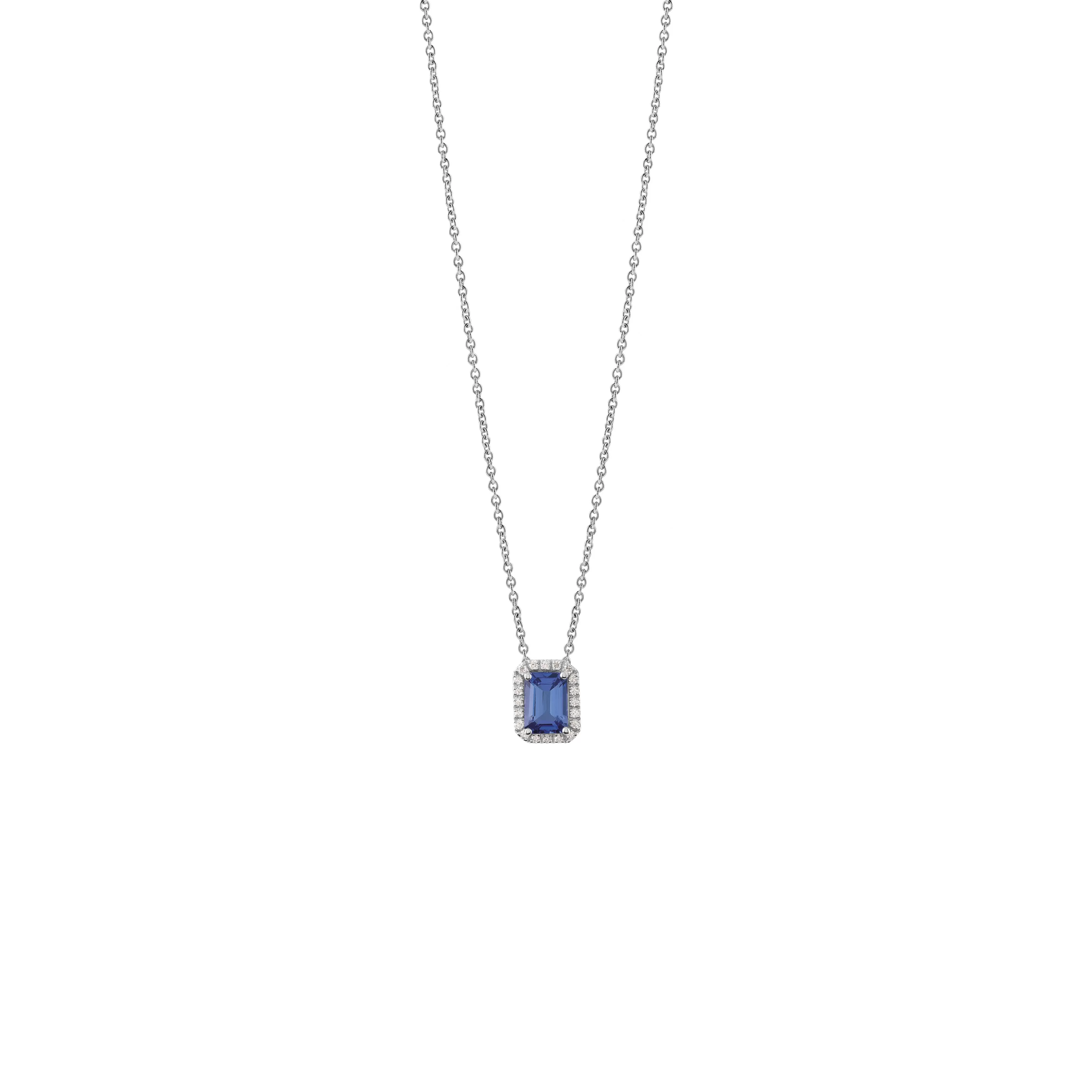 Salvini gioielli Collana in oro bianco con diamanti e tanzanite^ Sorrento | Collane