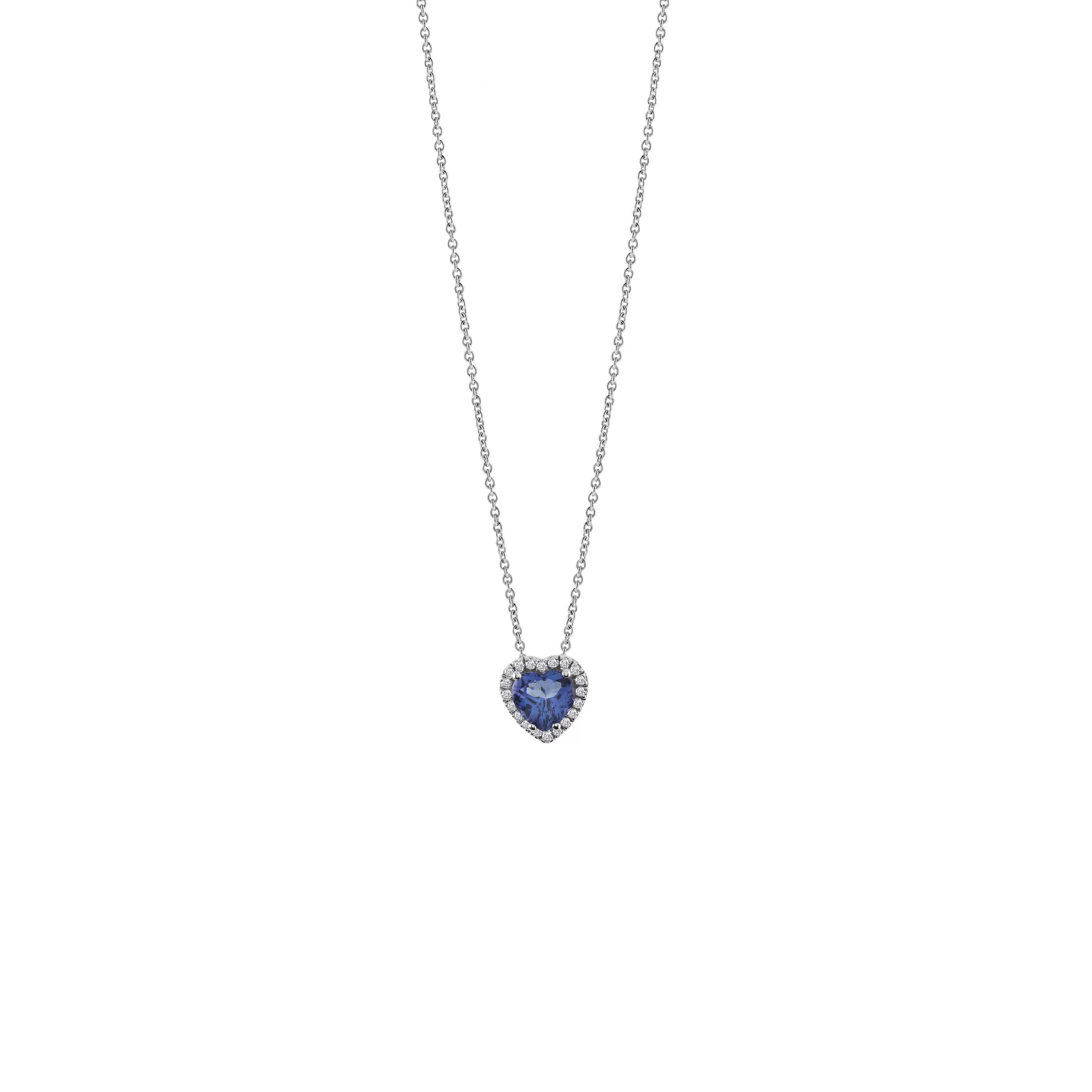 Salvini gioielli Collana in oro bianco con diamanti e tanzanite^ Sorrento | Collane