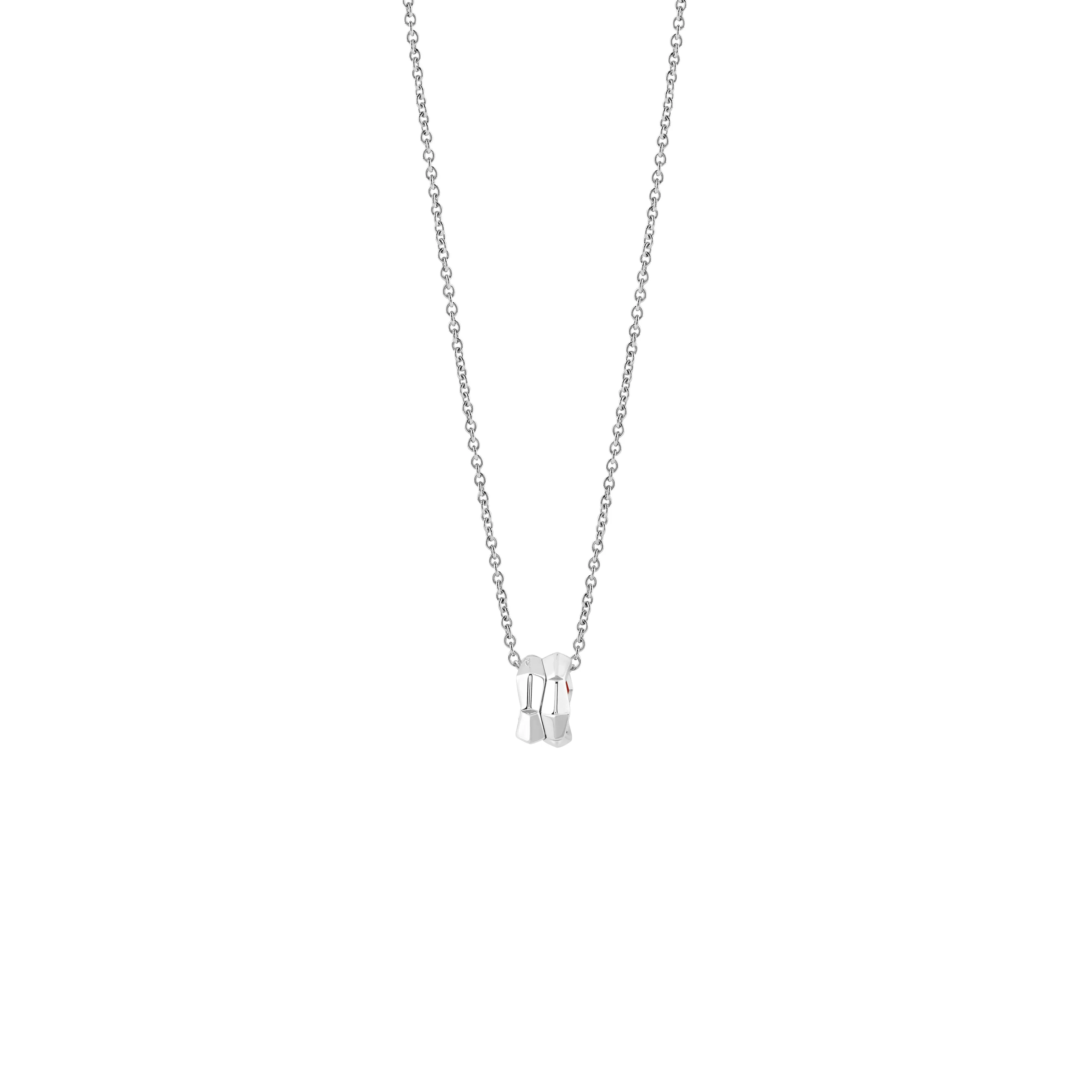 Salvini gioielli Collana in oro bianco con hybrid ceramic rossa^Uomo Collane | Eva