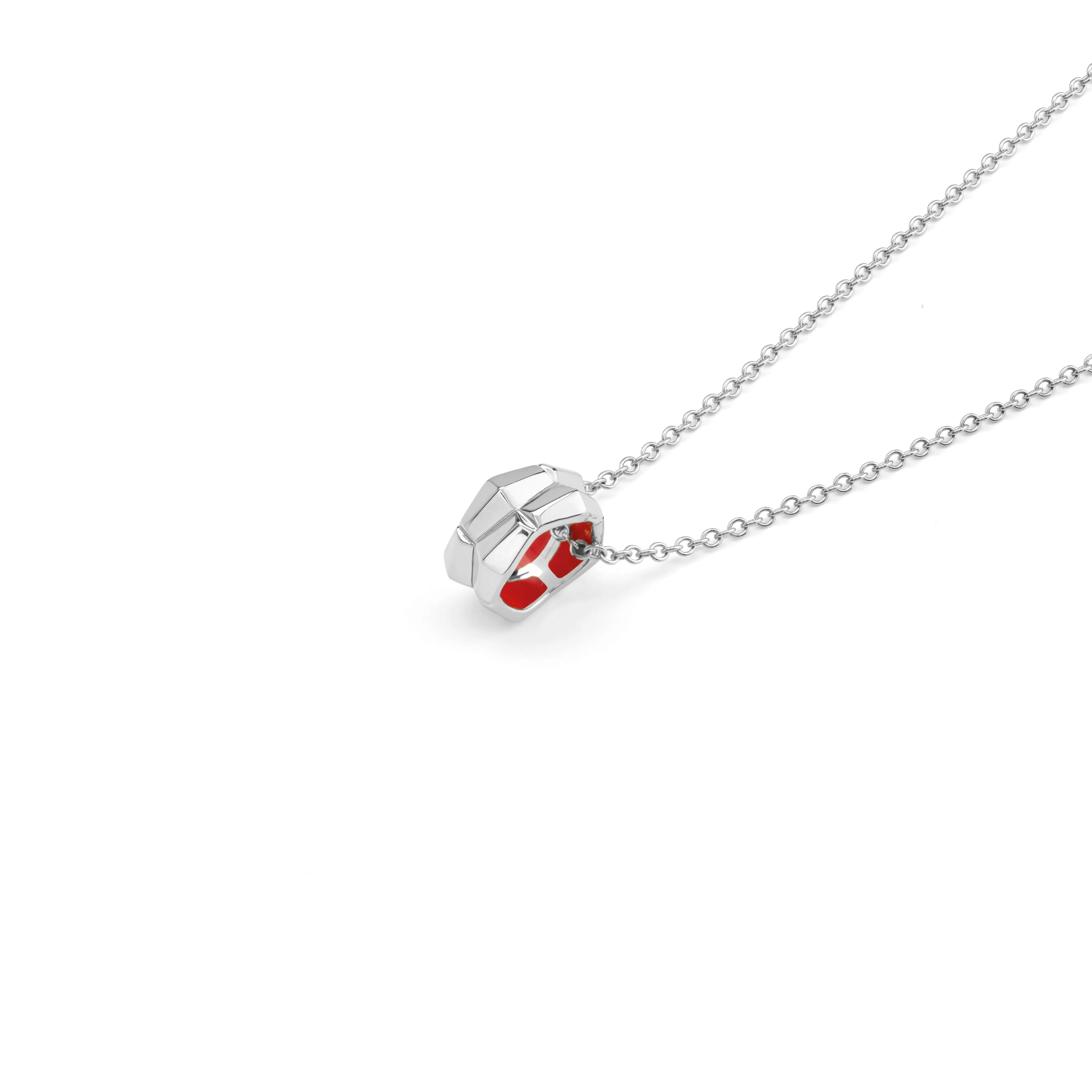 Salvini gioielli Collana in oro bianco con hybrid ceramic rossa^Uomo Collane | Eva