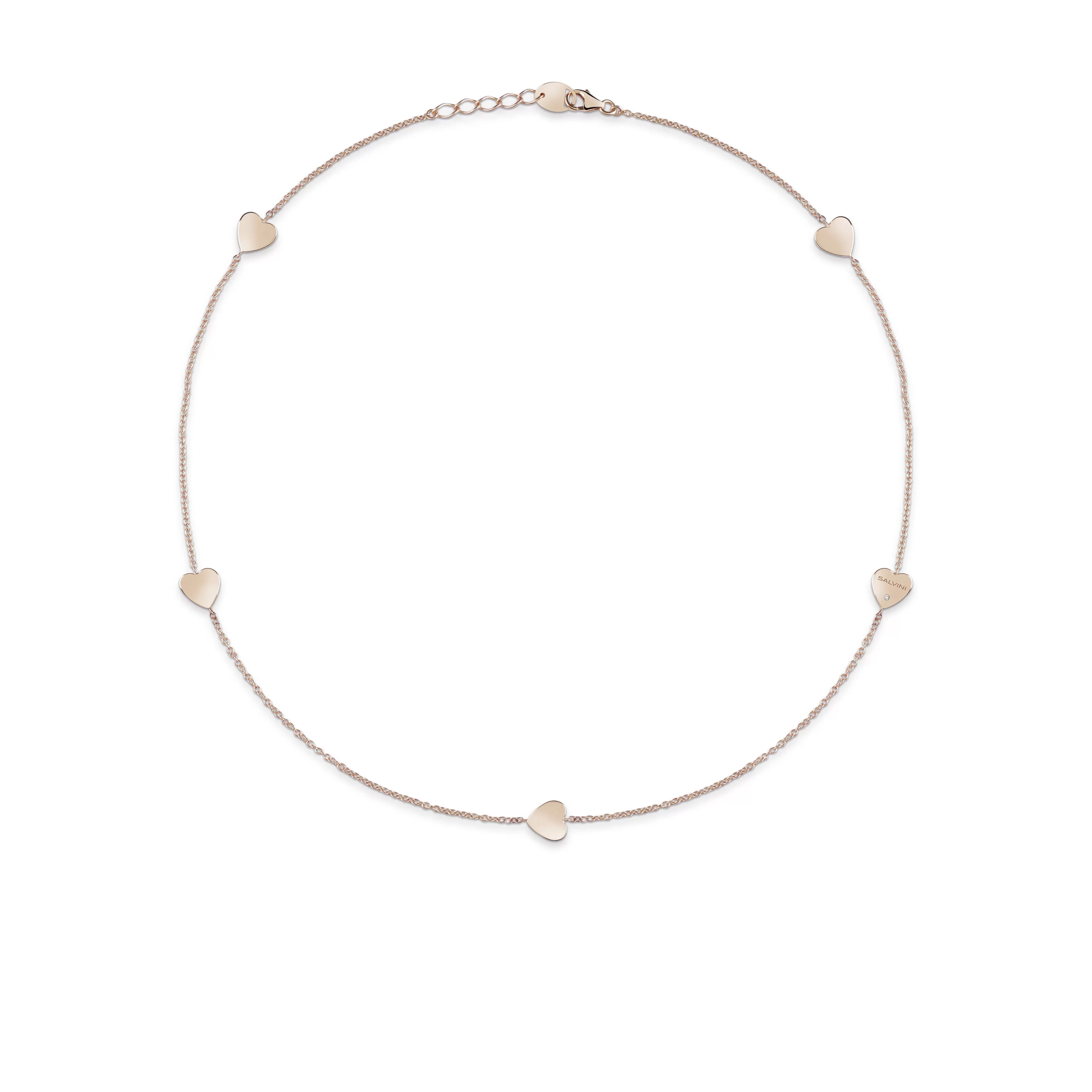Salvini gioielli Collana in oro rosa 9 kt con diamante^ Anniversario | Collane
