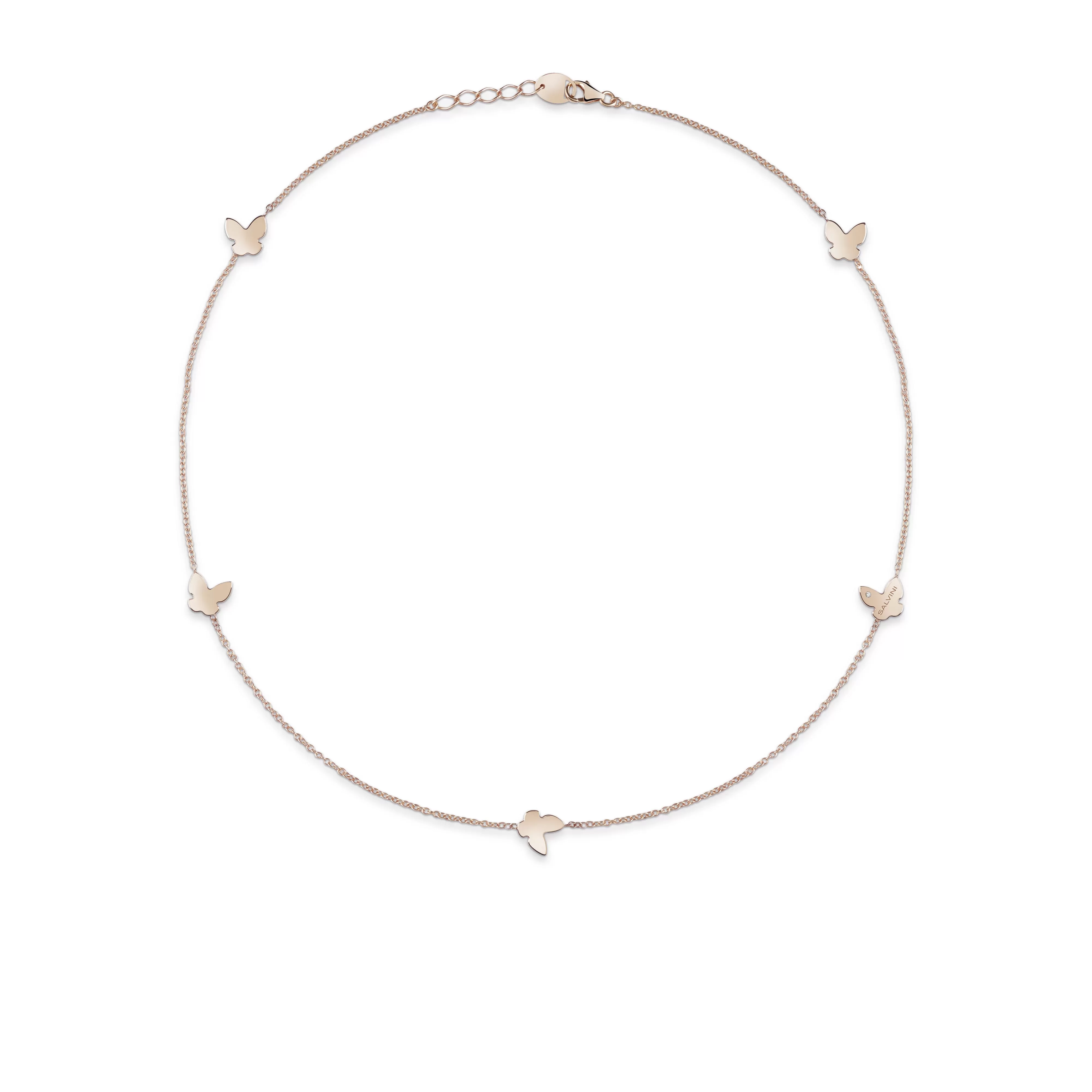 Salvini gioielli Collana in oro rosa 9 kt con diamante^ Anniversario | Collane