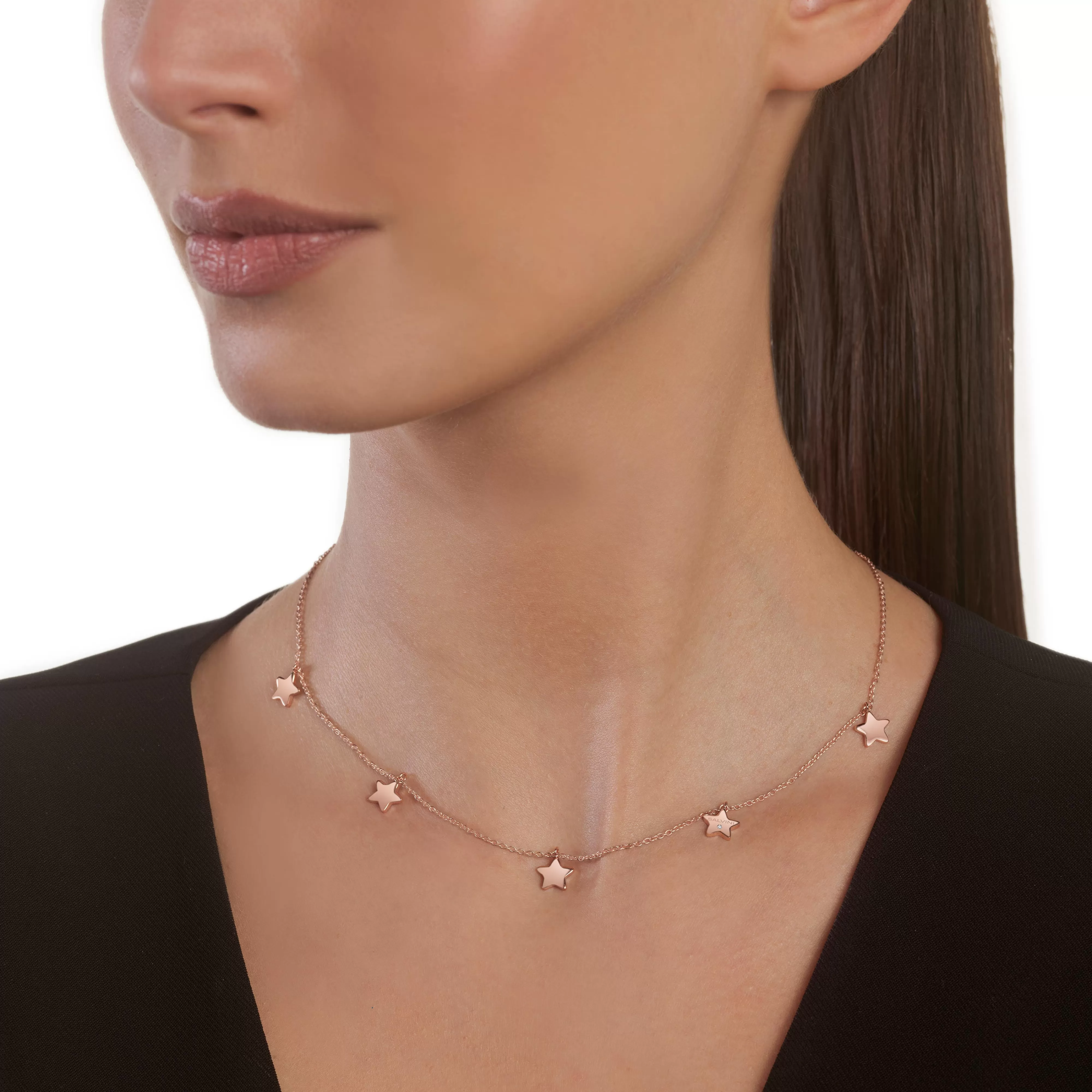 Salvini gioielli Collana in oro rosa 9 kt con diamante^ Anniversario | Collane