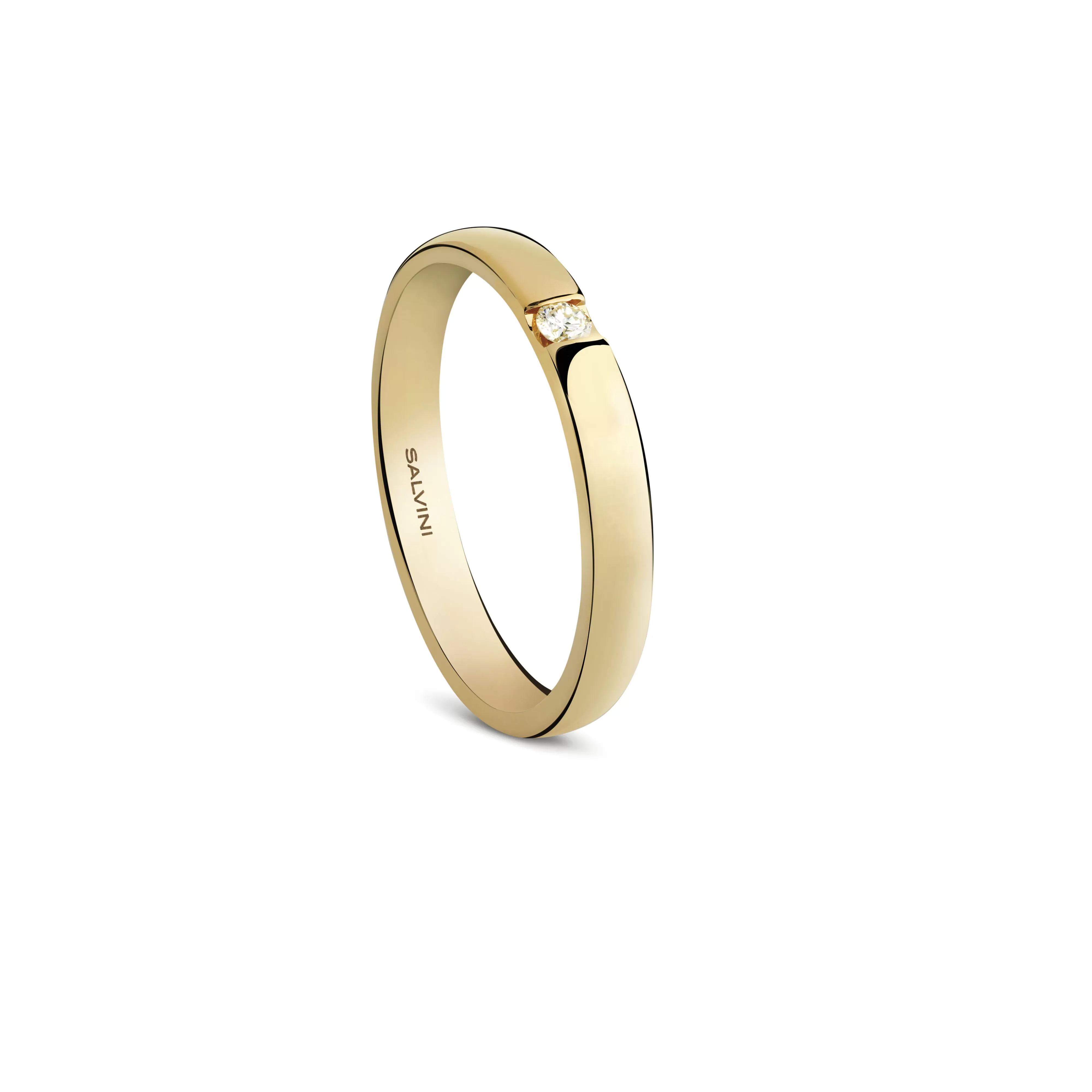 Salvini gioielli Fede nuziale in oro giallo con diamante, 2.70 mm.^Uomo Matrimonio | Uomo