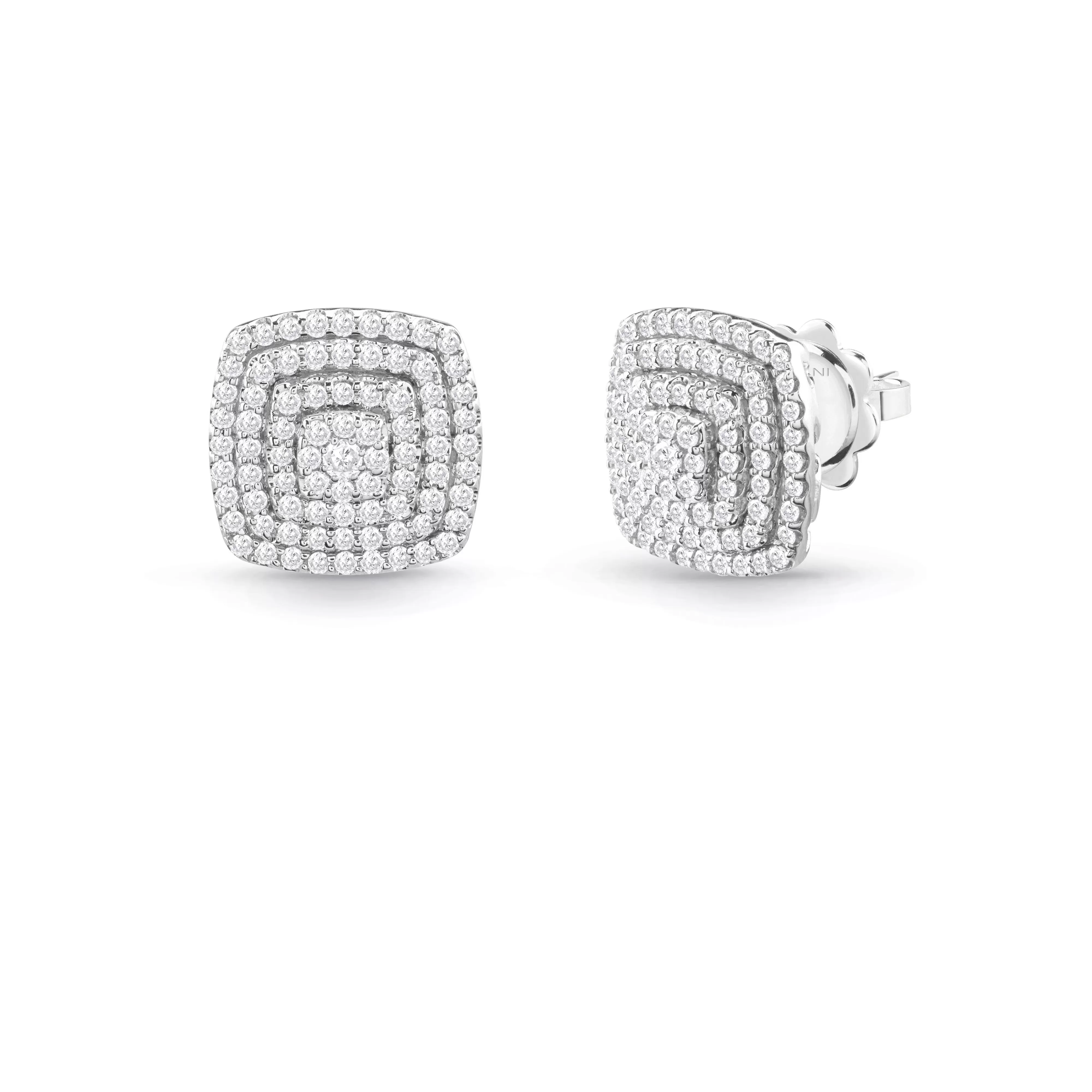 Salvini gioielli Orecchini in oro bianco con diamanti, 10.00 mm.^ Orecchini | Bagliori