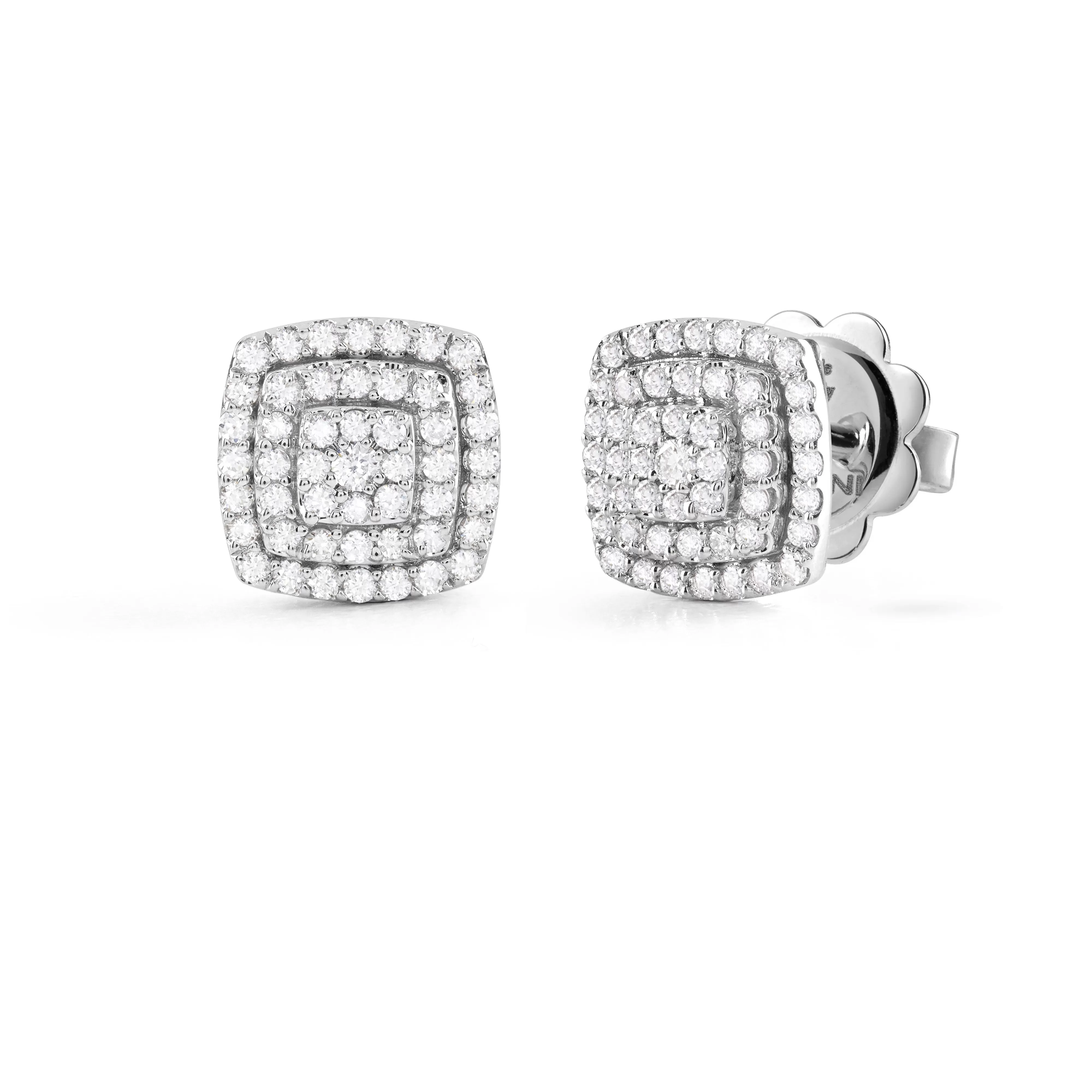 Salvini gioielli Orecchini in oro bianco con diamanti, 10.00 mm.^ Orecchini | Bagliori