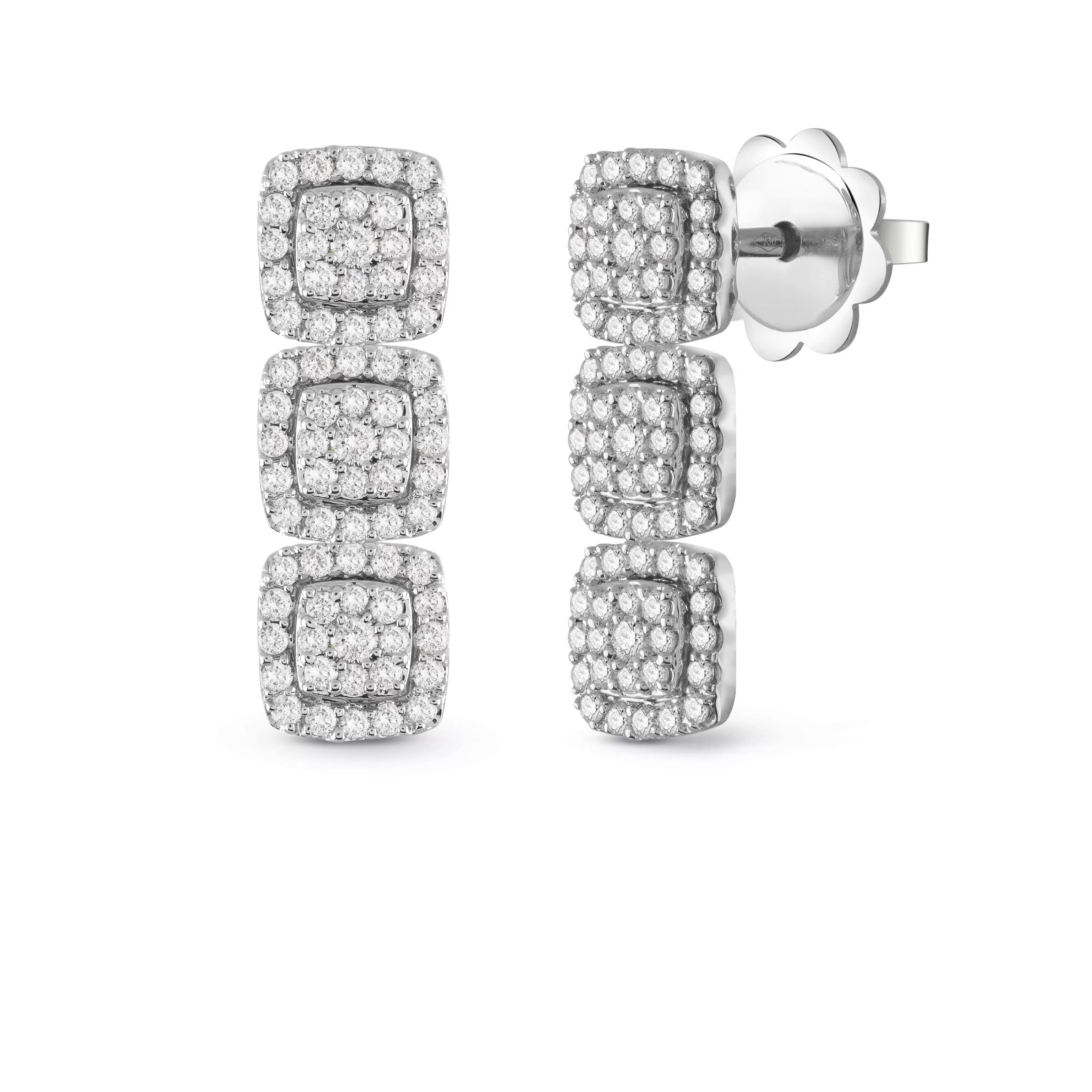Salvini gioielli Orecchini in oro bianco con diamanti, 5.60 mm.^ Orecchini | Bagliori