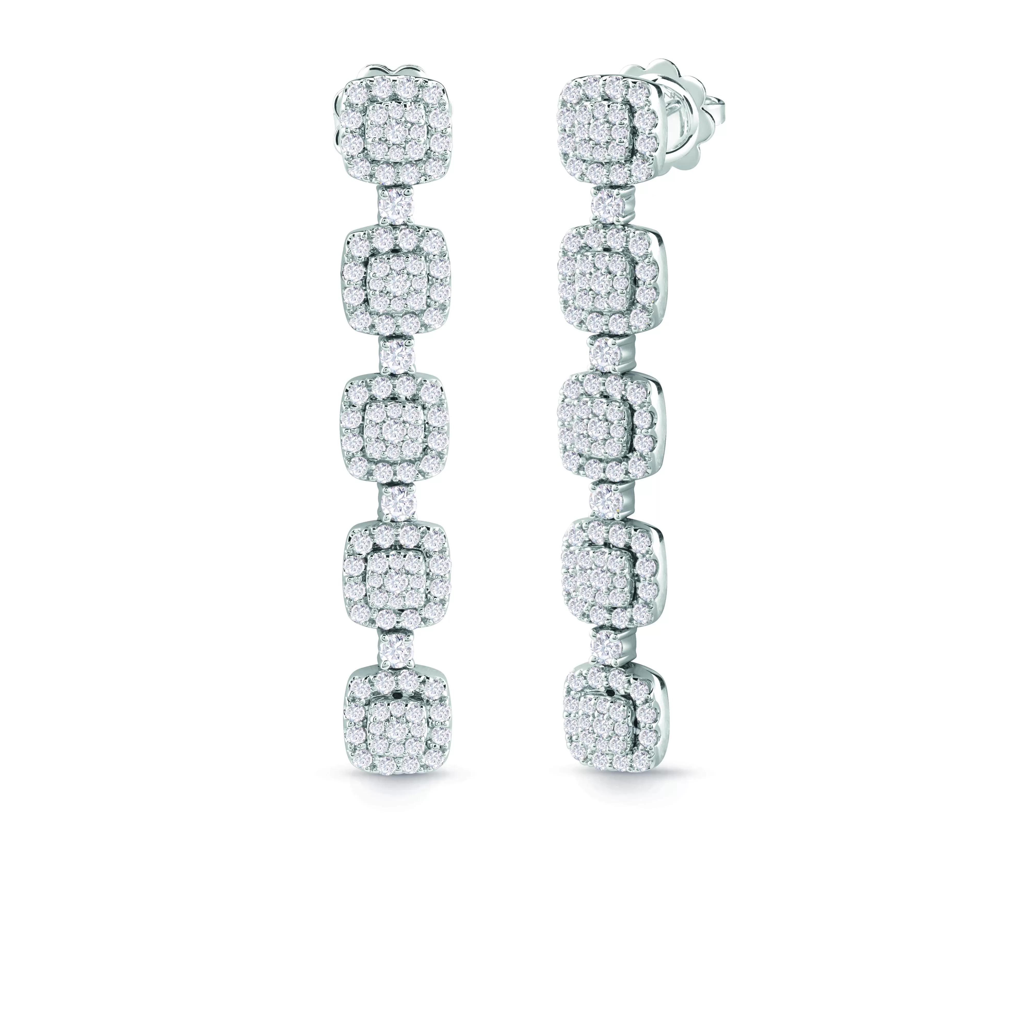 Salvini gioielli Orecchini in oro bianco con diamanti, 6.30 mm.^ Orecchini | Bagliori